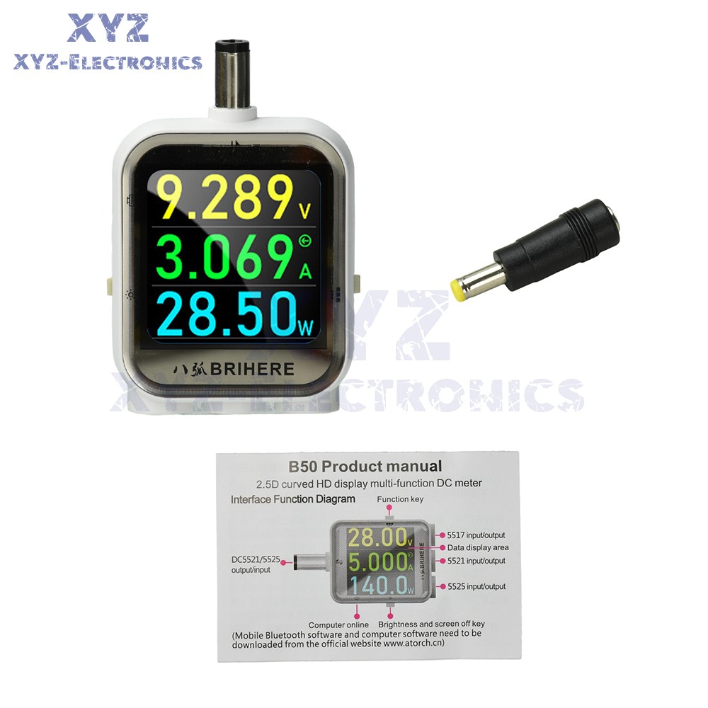 B50 DC5.5 High Precision Tester Digital Voltage Current Power Meter Multimeter