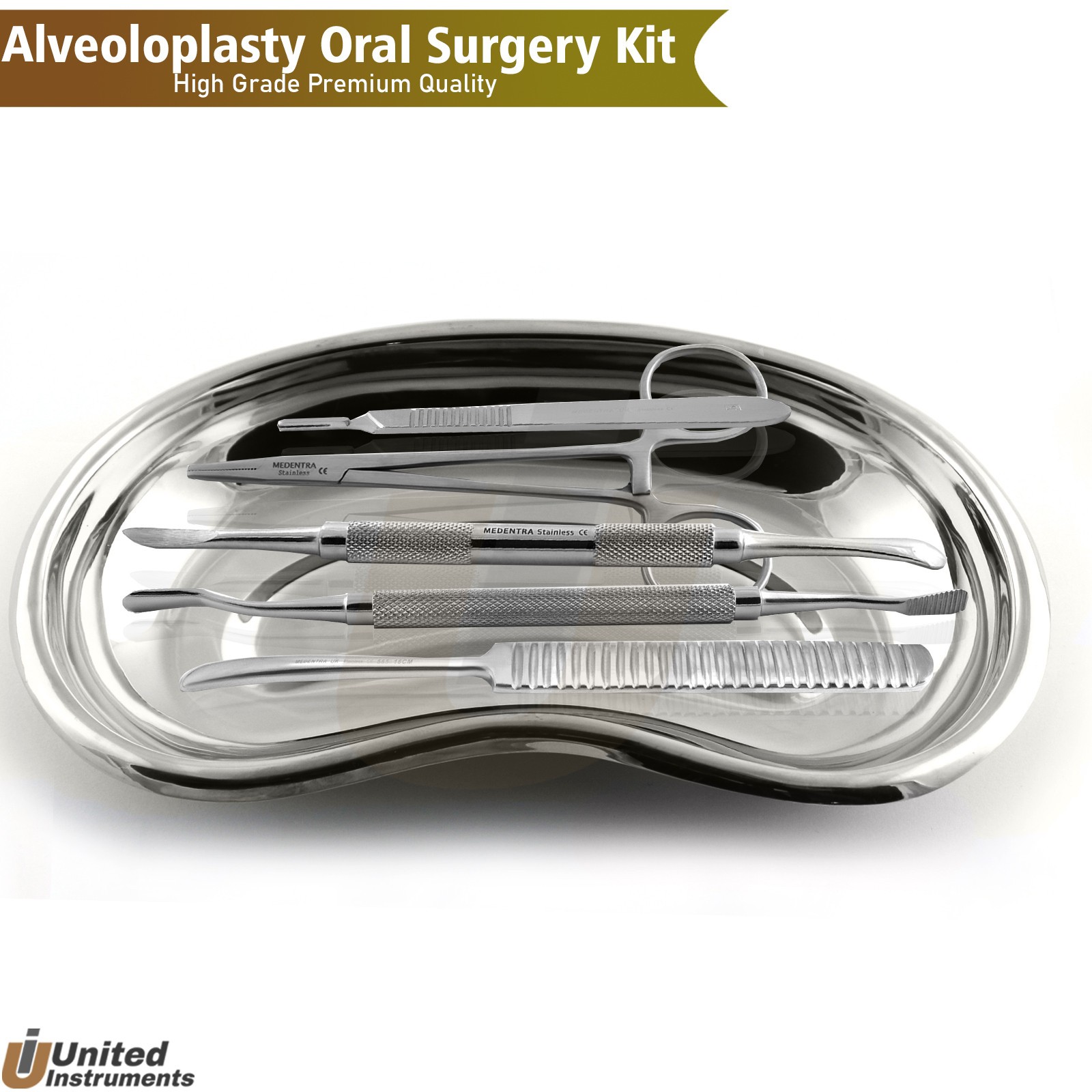Alveoloplasty Oral Surgery Set Tray Reshape Smooth  Jawbone File Dental Elevator