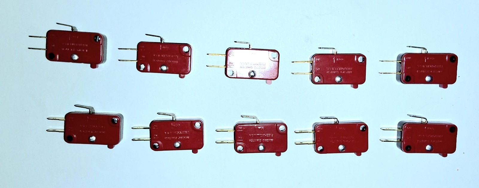 Lot of 10 SPDT Momentary Micro Switches With Micro Slide On Connections