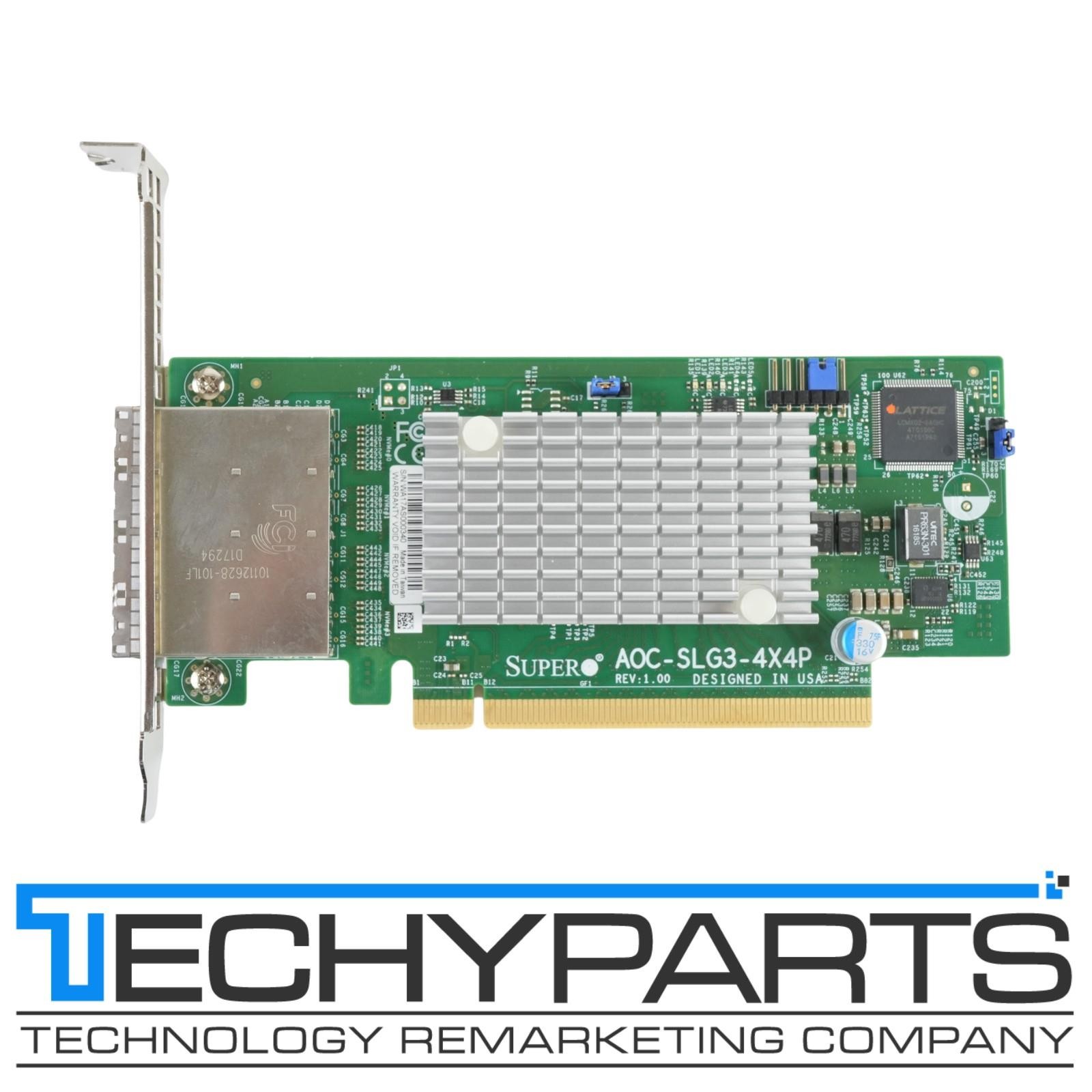 SUPERMICRO AOC-SLG3-4X4P 4-Port External NVMe Host Bus Adapter JBOF LFF