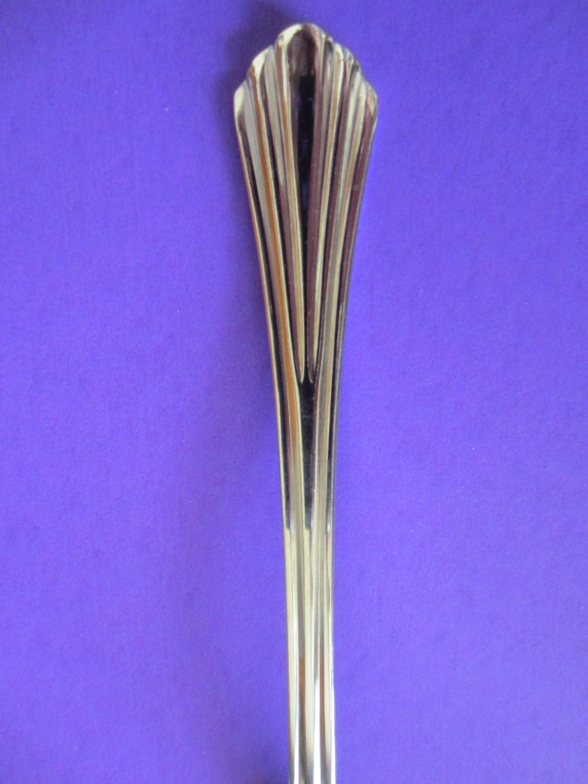 3 ONEIDA DUBLIN Stainless Flatware Salad Forks Ribbed Fan Design