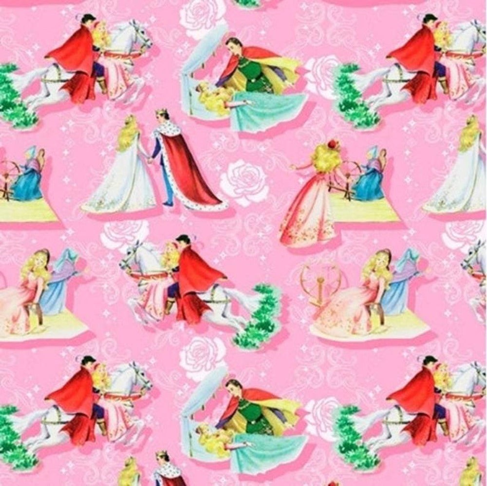 Vintage Storybook Happily Ever After Sleeping Beauty Pillowcase