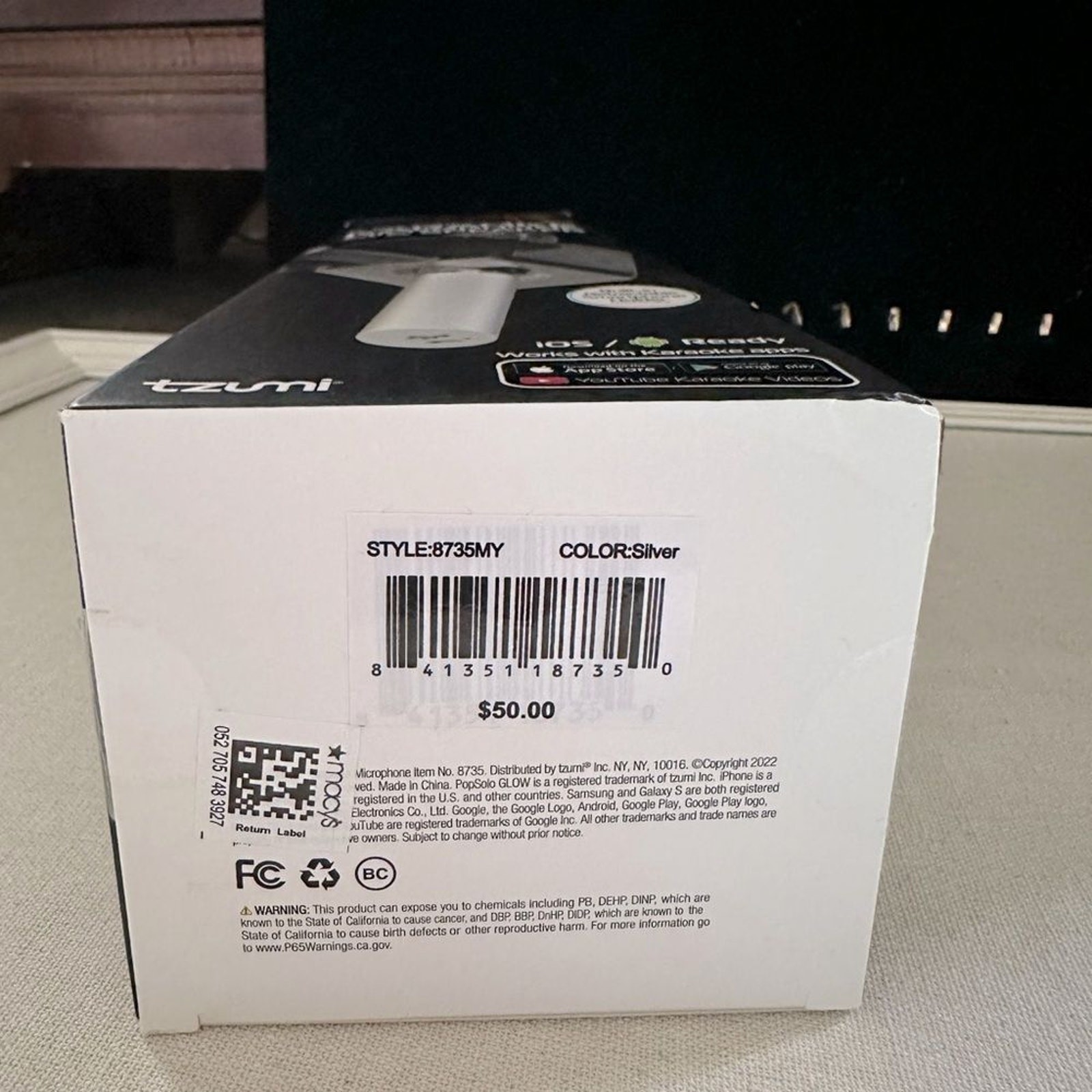 Popsolo Glow LED Karaoke Microphone and speaker NIB