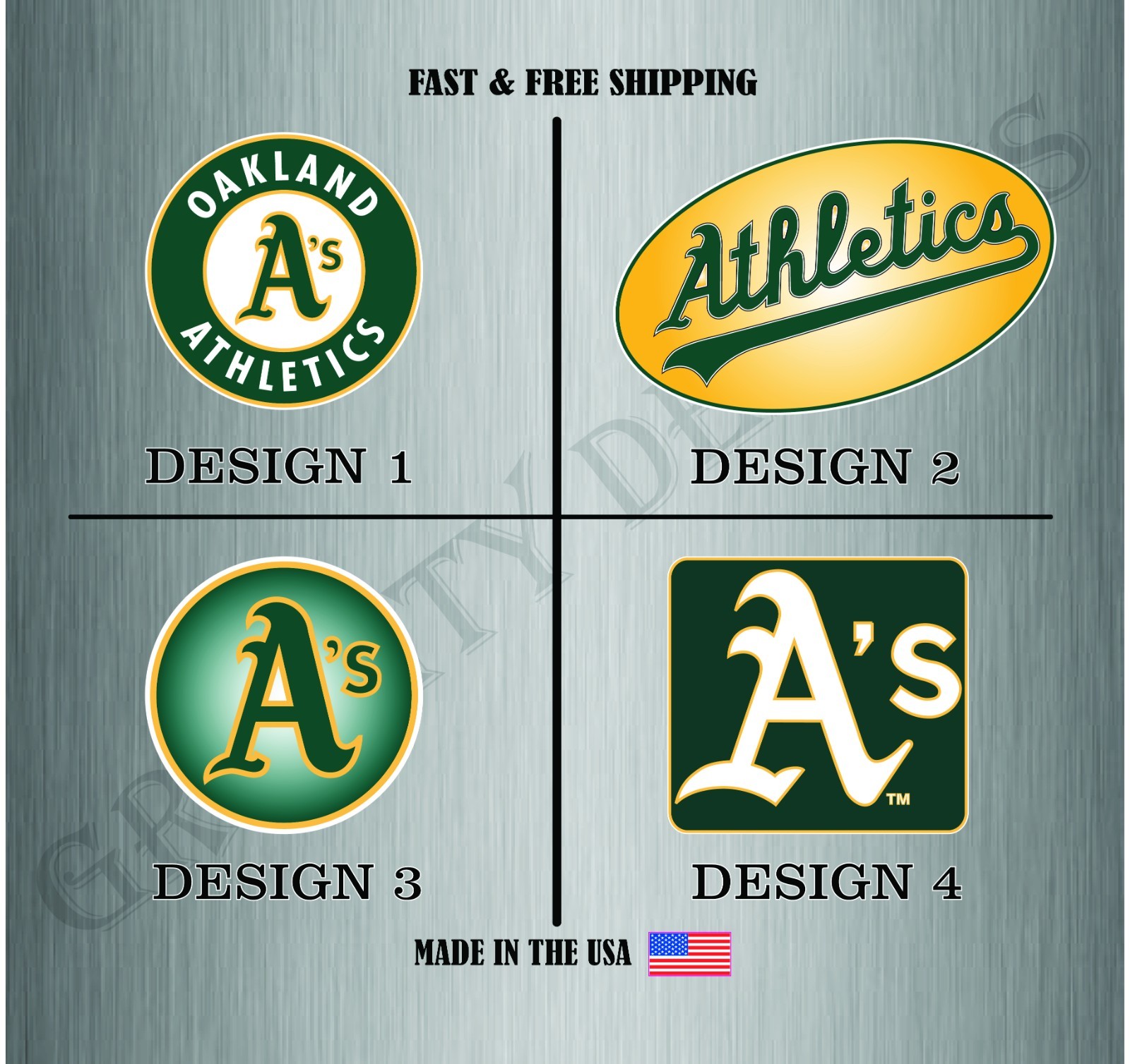 OAKLAND ATHLETICS BASEBALL MLB LOGO VINYL STICKER DECAL CAR TRUCK BUBBLE FREE