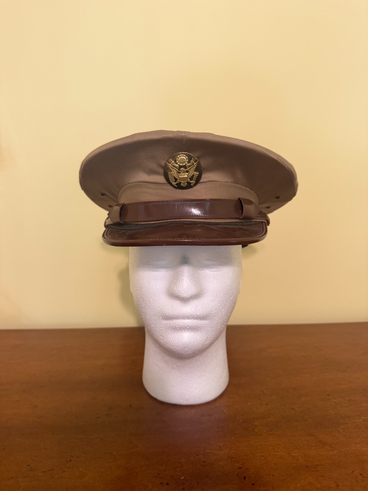 JF0035 Original WW2 Enlisted Man Visor Cap Size 7 1/4 USAL