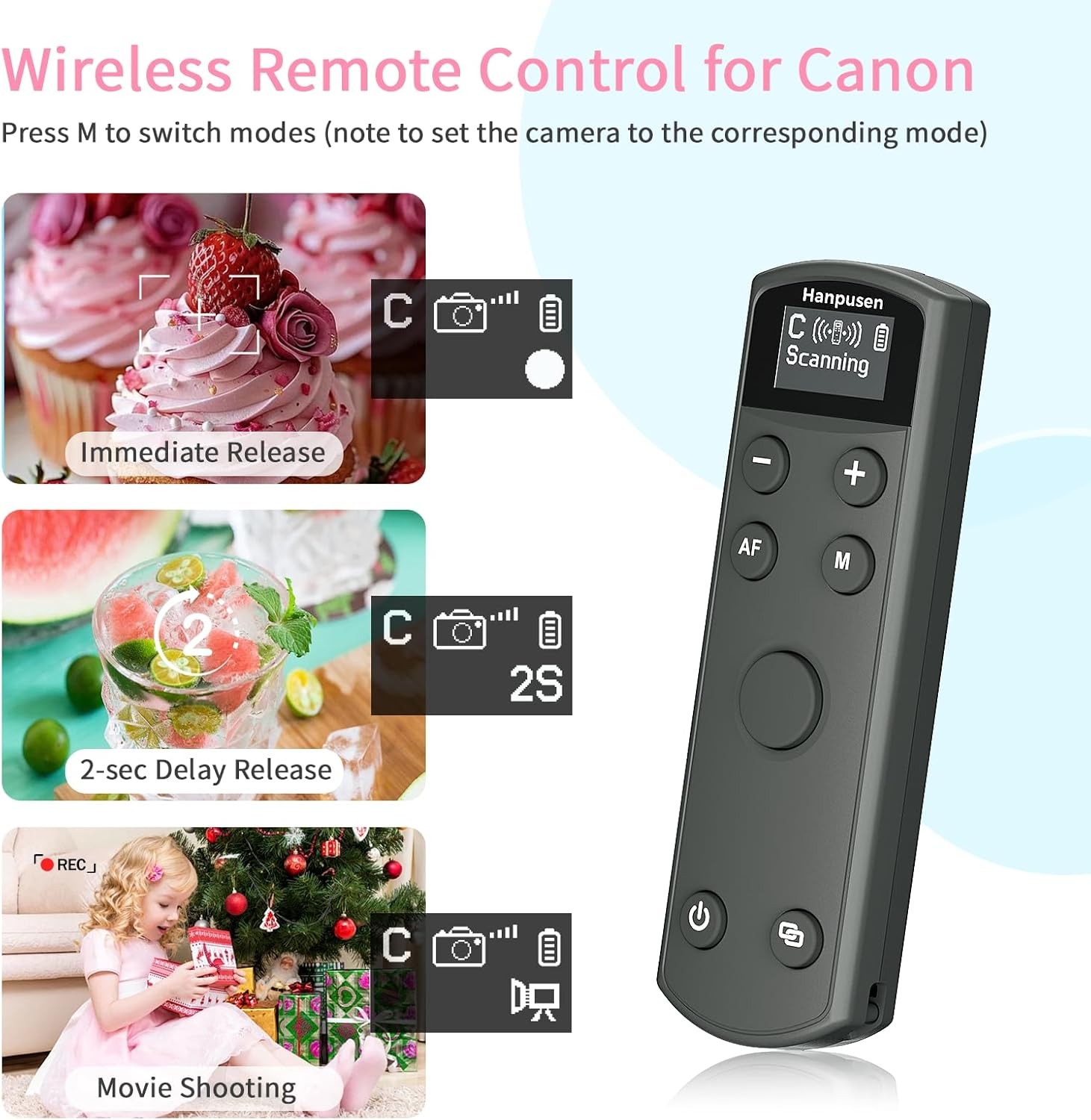 Wireless Bluetooth Remote Replace Canon BR-E1 Shutter Release / Video Recording