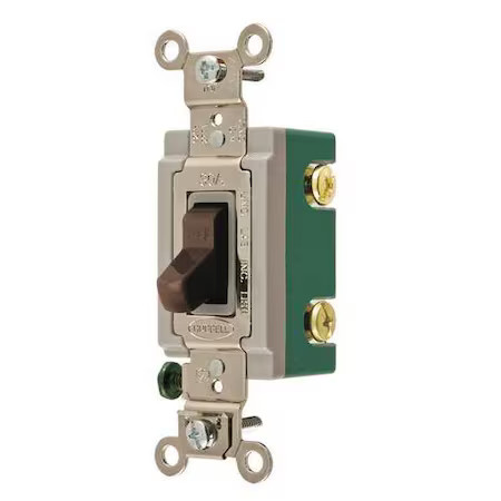 Bryant 3001 Wall Switch, Brown, 30A, 1-Pole Switch, 2 Hp