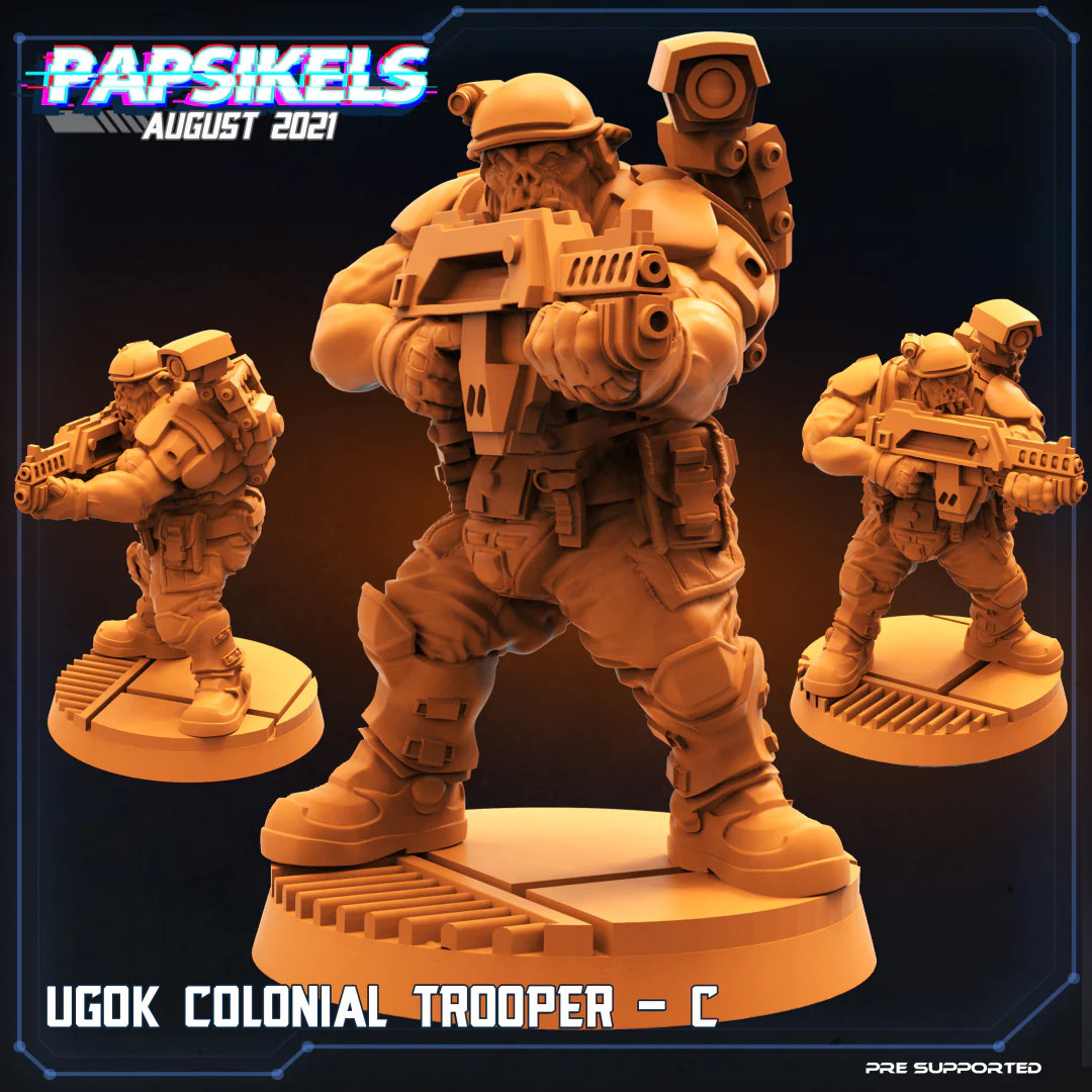 Ugok Squad Miniatures | Cyberpunk | Sci-Fi Miniature | Papsikels