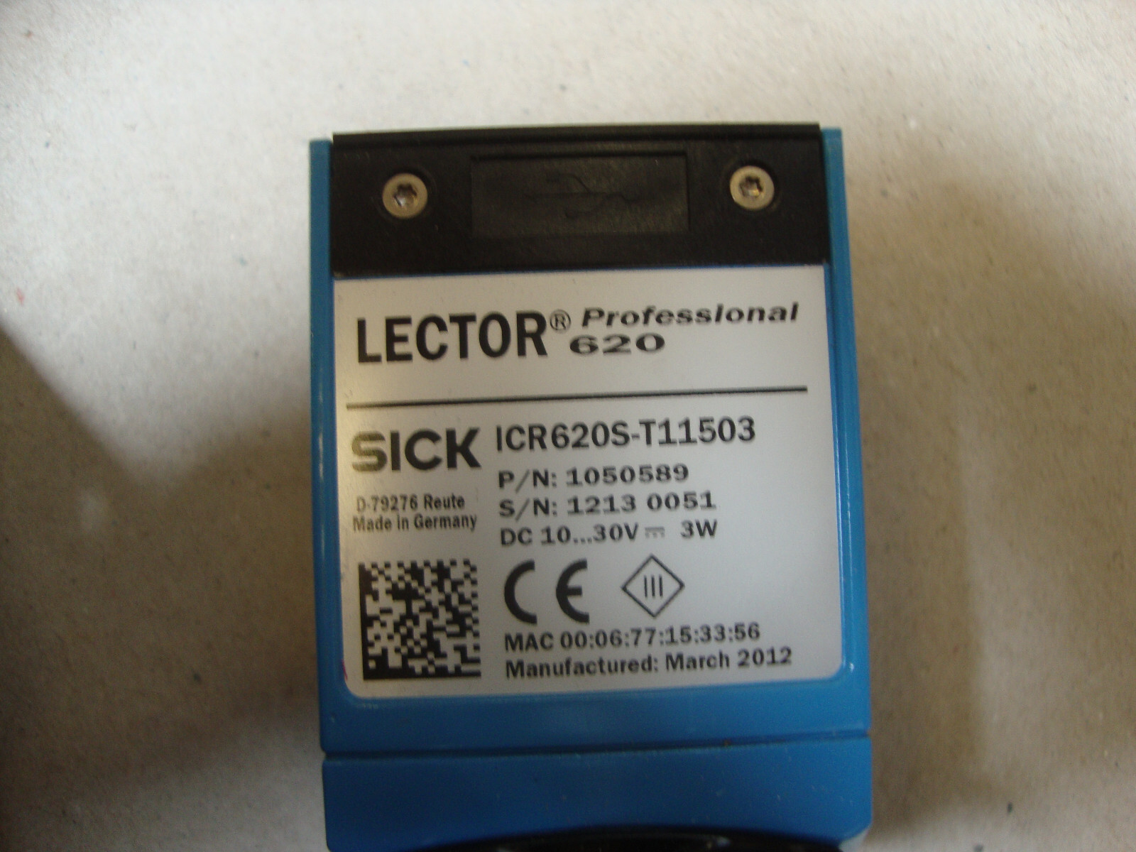 SICK 620 ICR620S-T11503, Camera-Based Code Reader, LECTOR Professional 620 EXCELLENT!