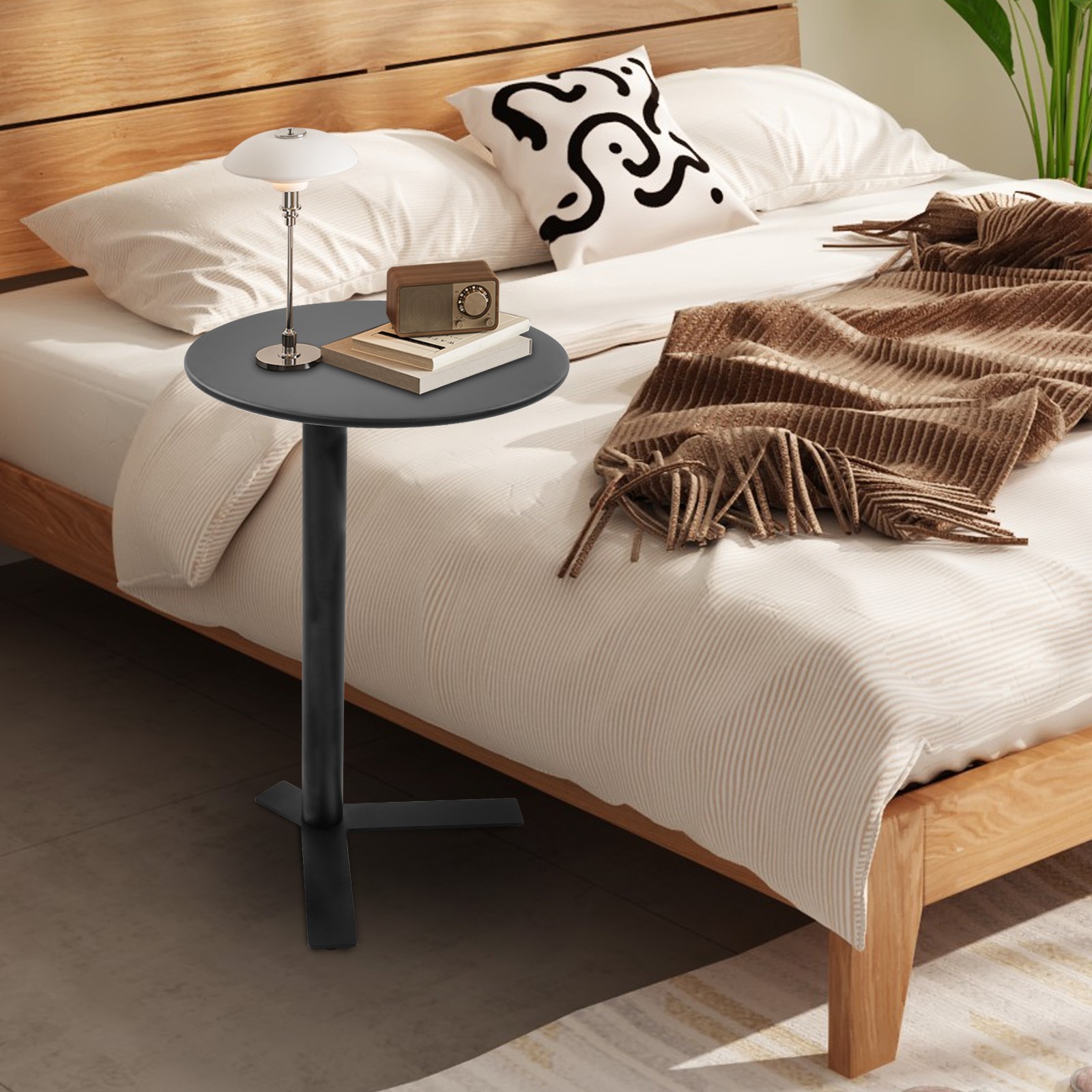 Modern Side Table, Iron Side Table, Y-shaped Iron Side Table