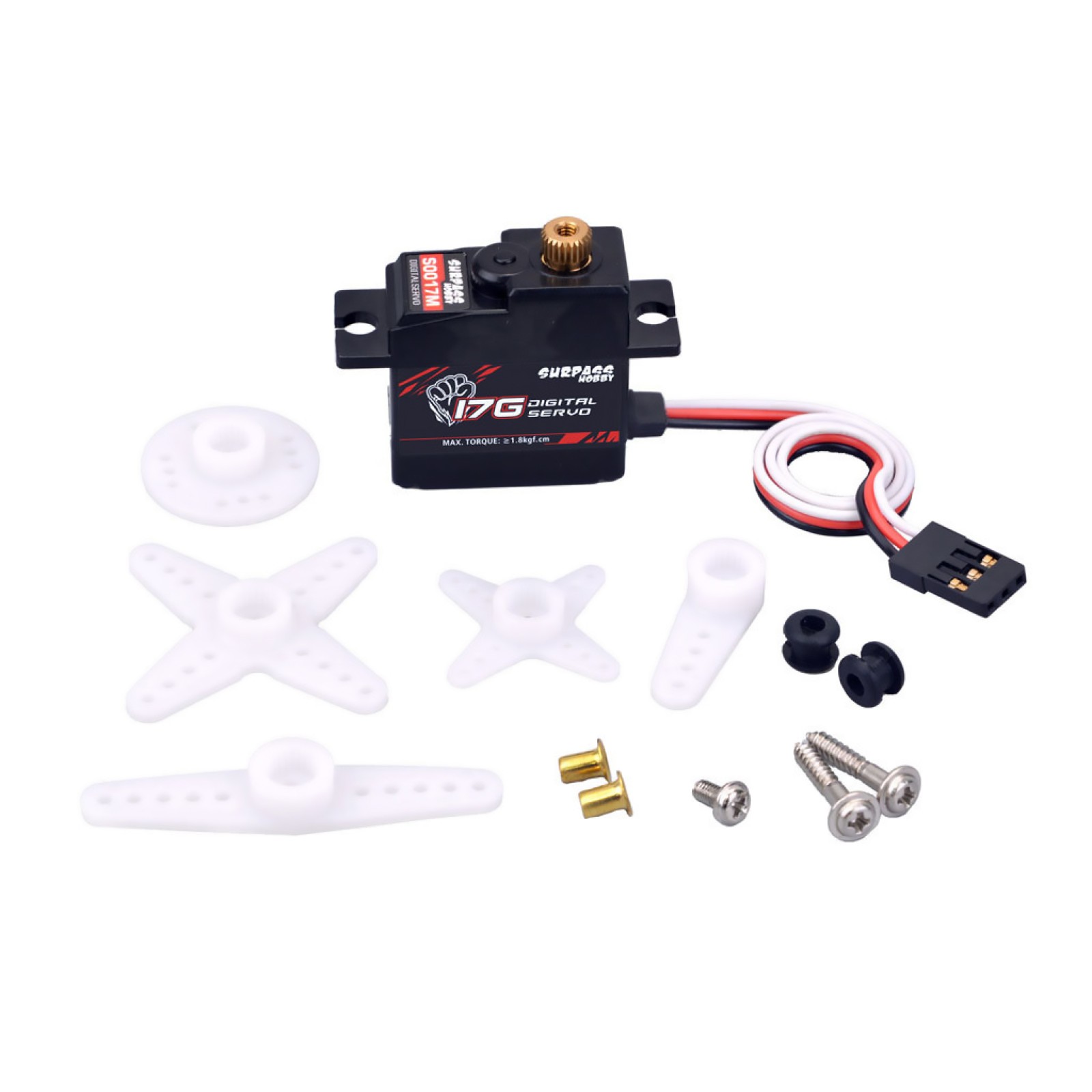 S0017M Micro Mini Servo 17g Metal Gear 1.8KG Digital Servo for RC Plane Boat Car