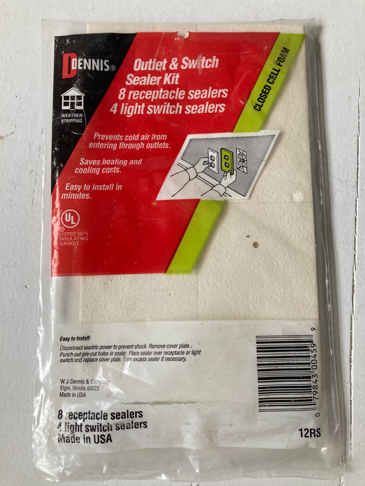 Outlet & Switch Sealer Kit 12RS Energy Saving W.J. Dennis & Co.