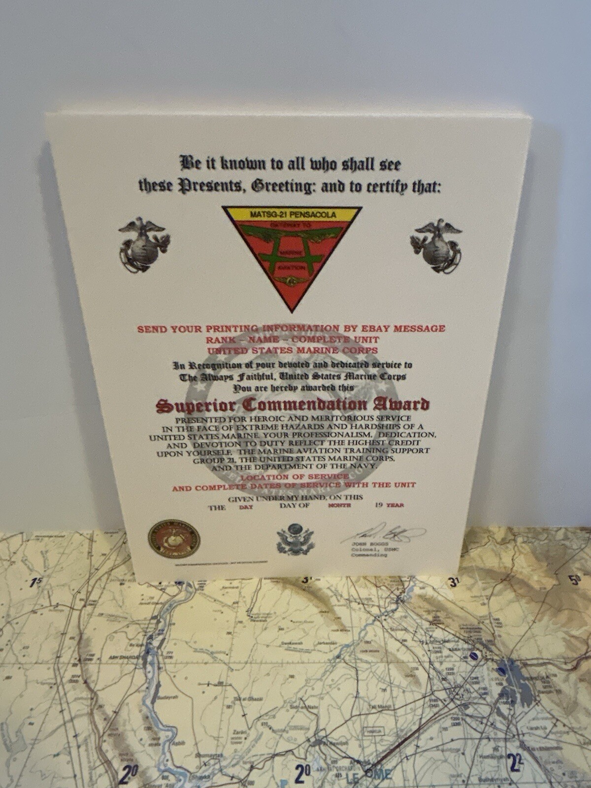 U.S.M.C. / AVIATION TRAINING SUPPORT GROUP 21 - SUPERIOR COMMENDATION AWARD