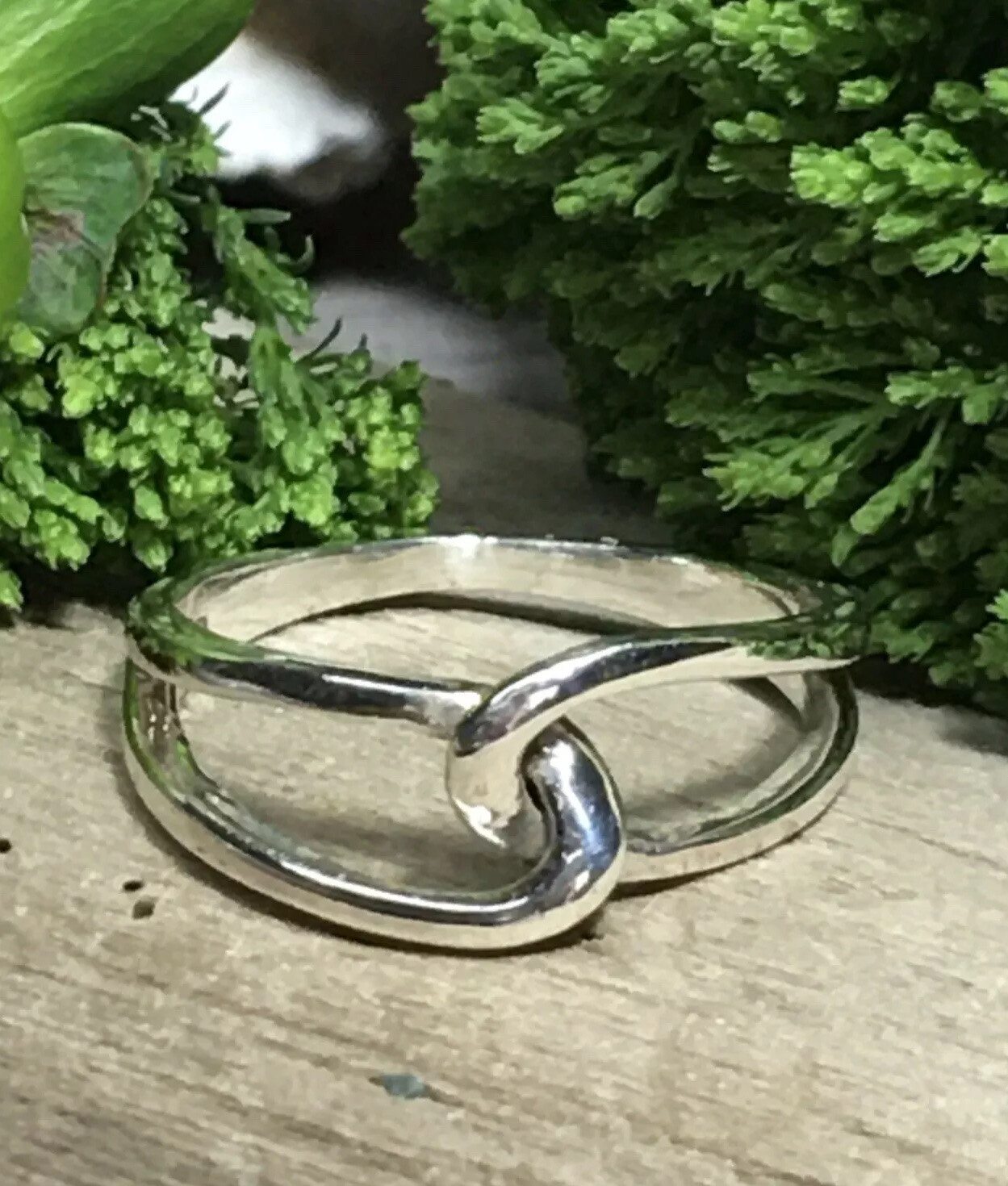 Minimalist Genuine Sterling Silver 925 Infinity Ring Size 7.5 Women’s 🖤♾ A