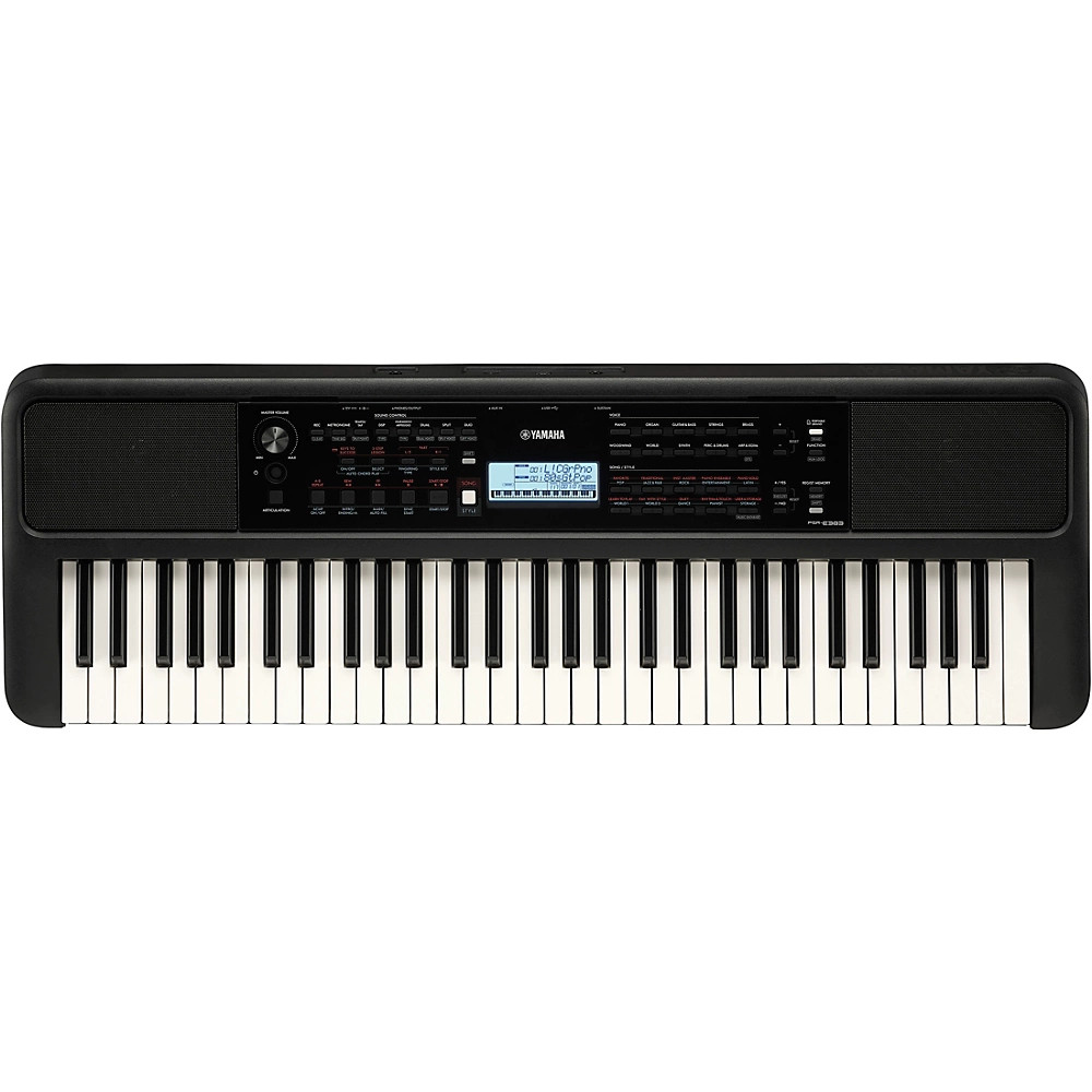 Yamaha PSRE383 61-Key Portable Keyboard Essentials Bundle