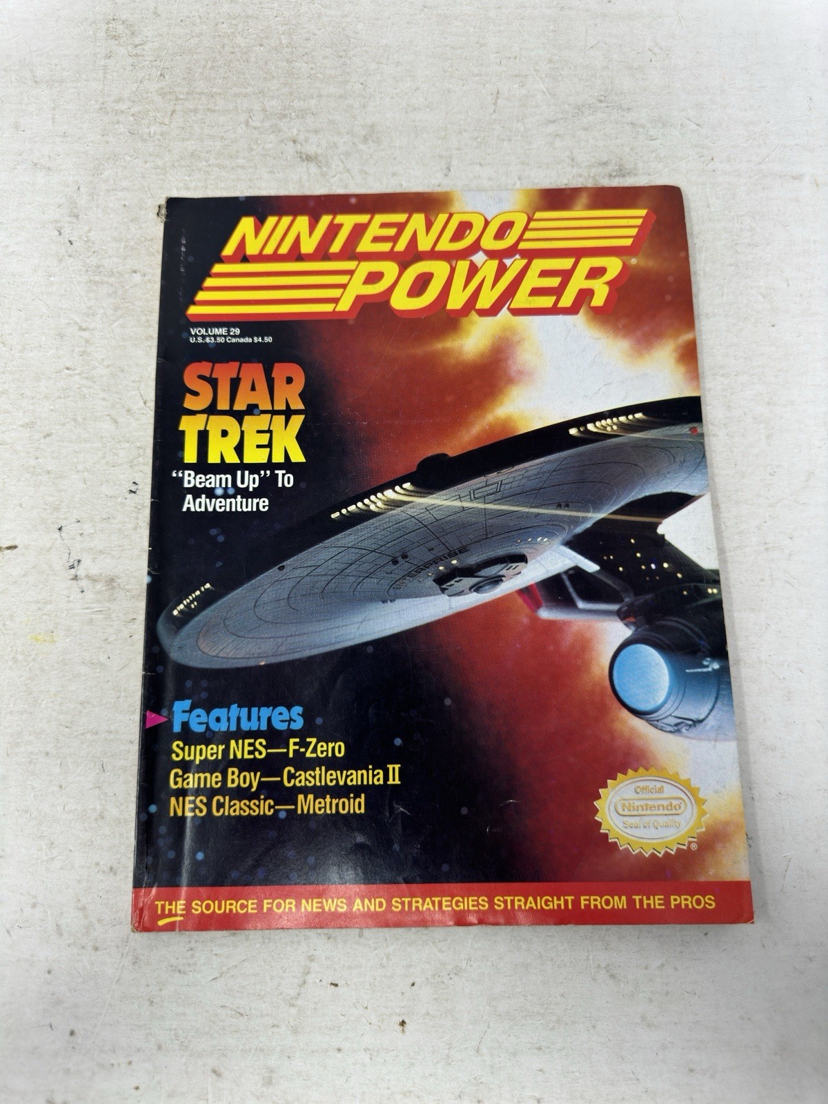 Nintendo Power Magazine Volume 29 October 1991 Star Trek W/ Poster
