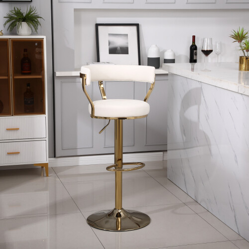 Counter Height Bar Stools with Full Back-Swivel Bar Chairs for Island Kitchen