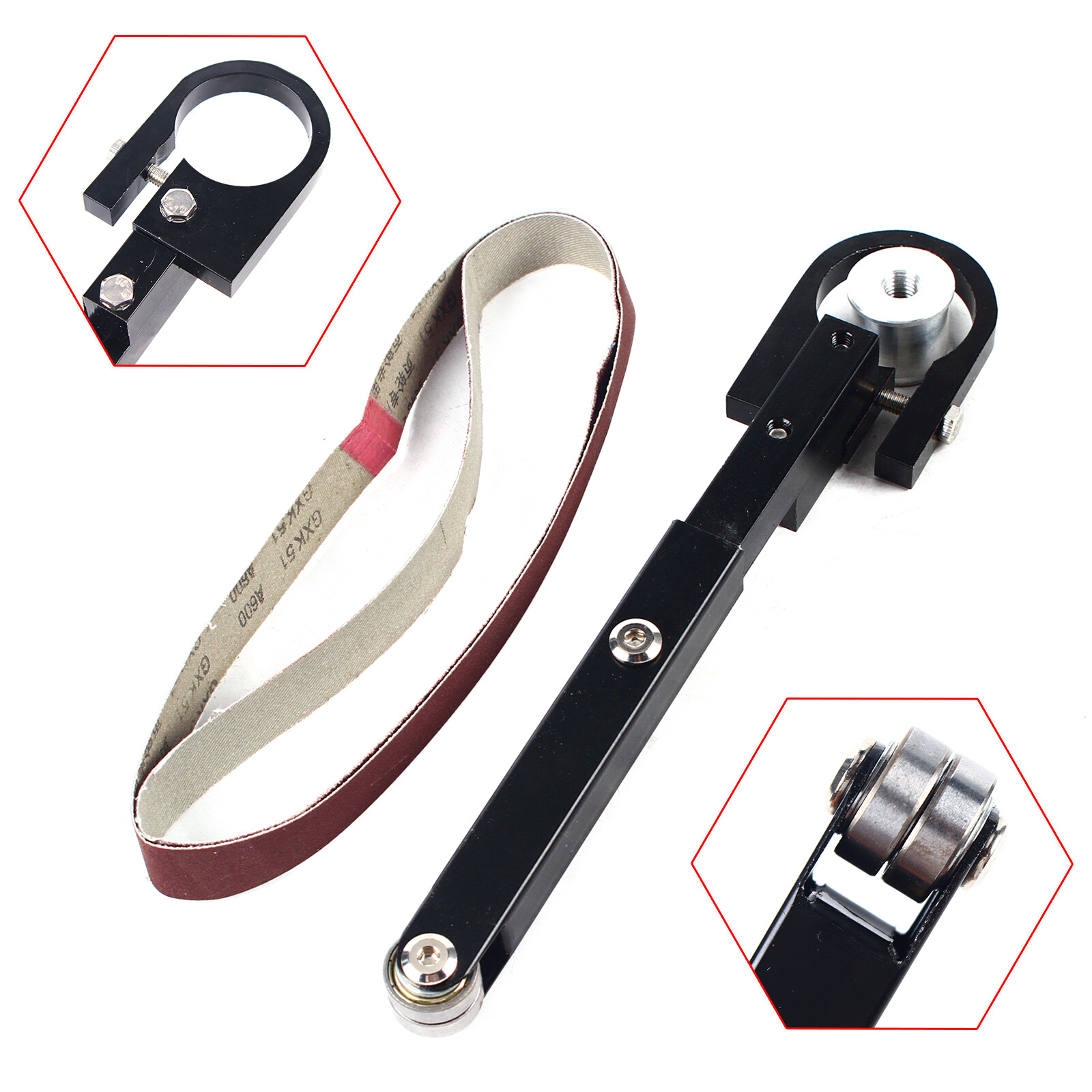 Belt Sander Attachment for 100 Electric Angle Grinder Sanding Belt Adapter