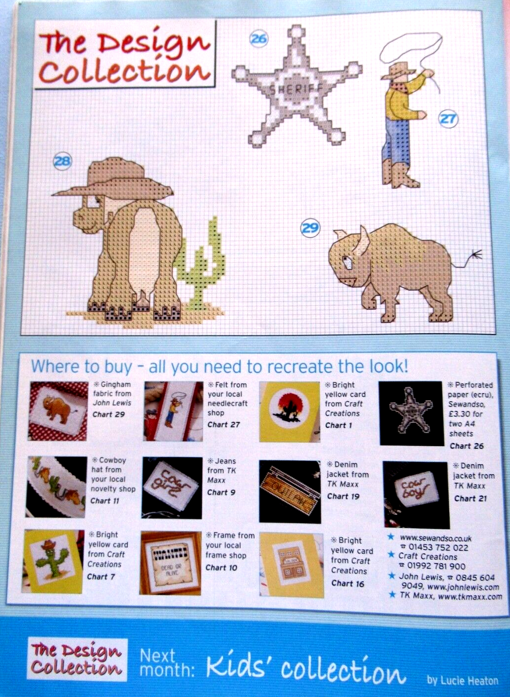Wild Wild West Assortment Design Collection 29 CROSS STITCH PATTERNS