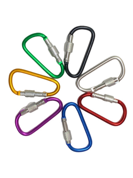 3" COLOR Aluminum HOOKS clip-on large utility D ring locking back pack bag purse