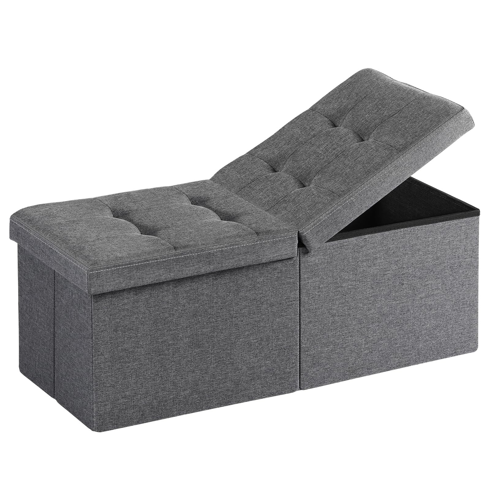35-INCH Storage Ottoman Bench, Footrest with Storage, End of Bed Bench Coffee...