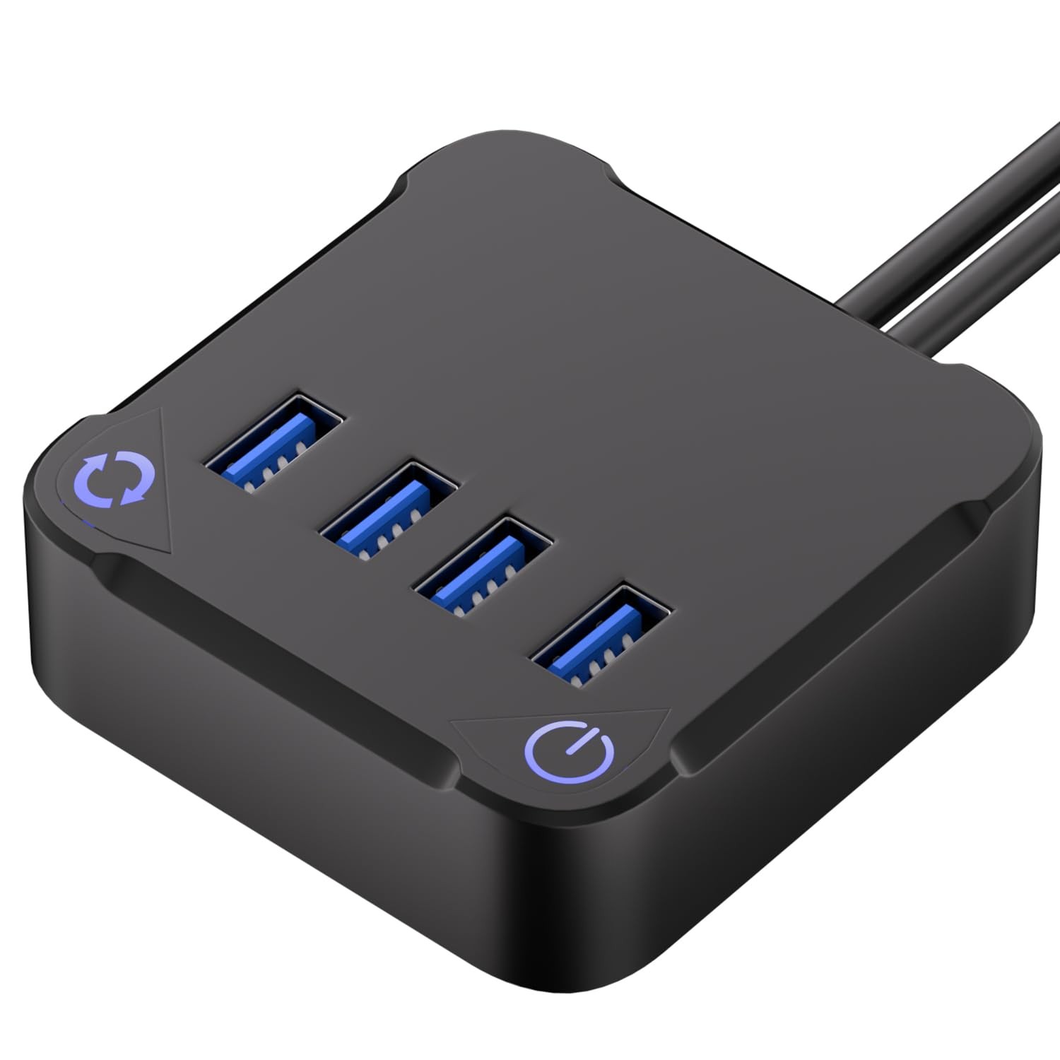 Computer PC Power Button, Desktop Button External 7.3*7.3cm, Black