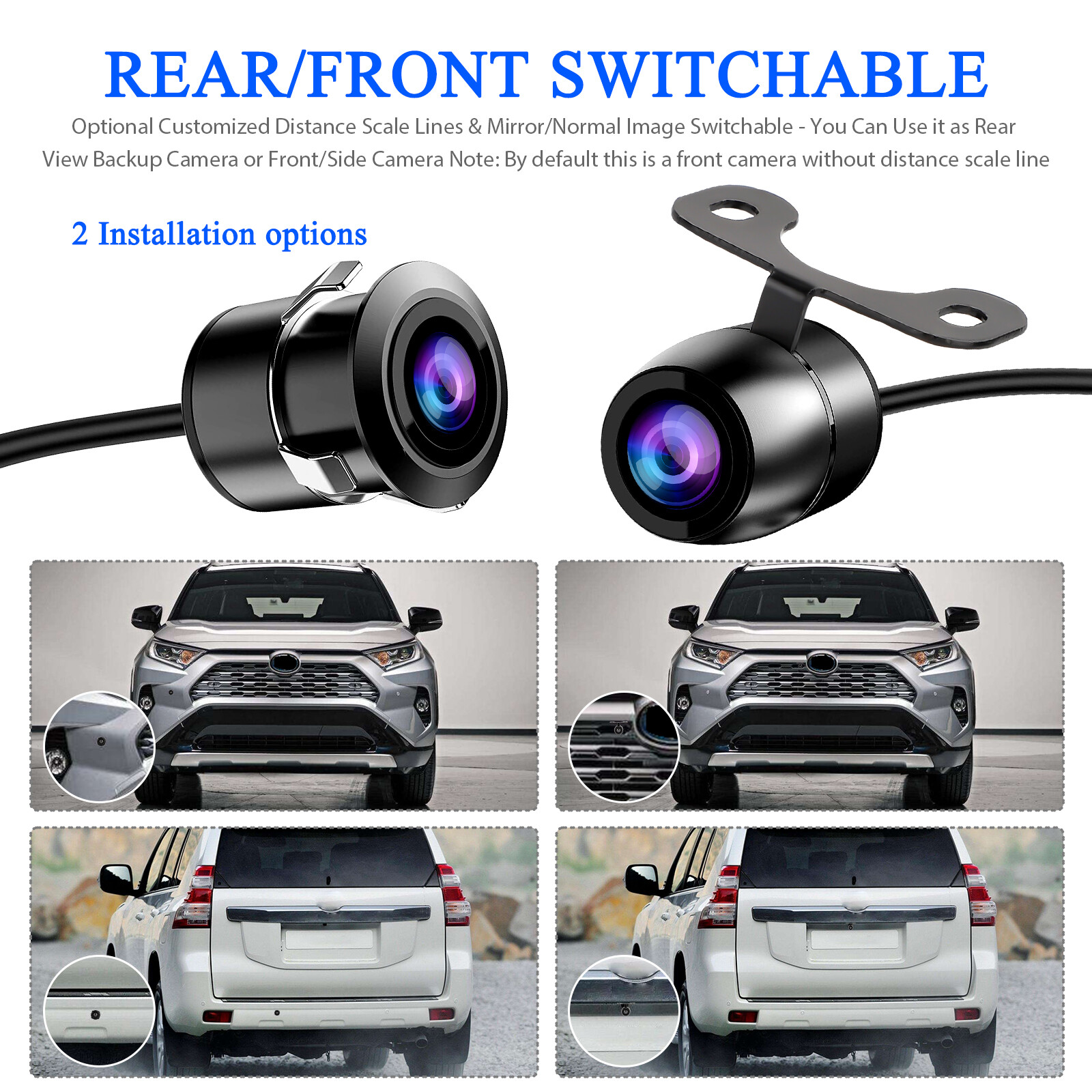 170º CMOS Car Rear/Front/Side View Reverse Backup Parking Cam Camera Waterproof