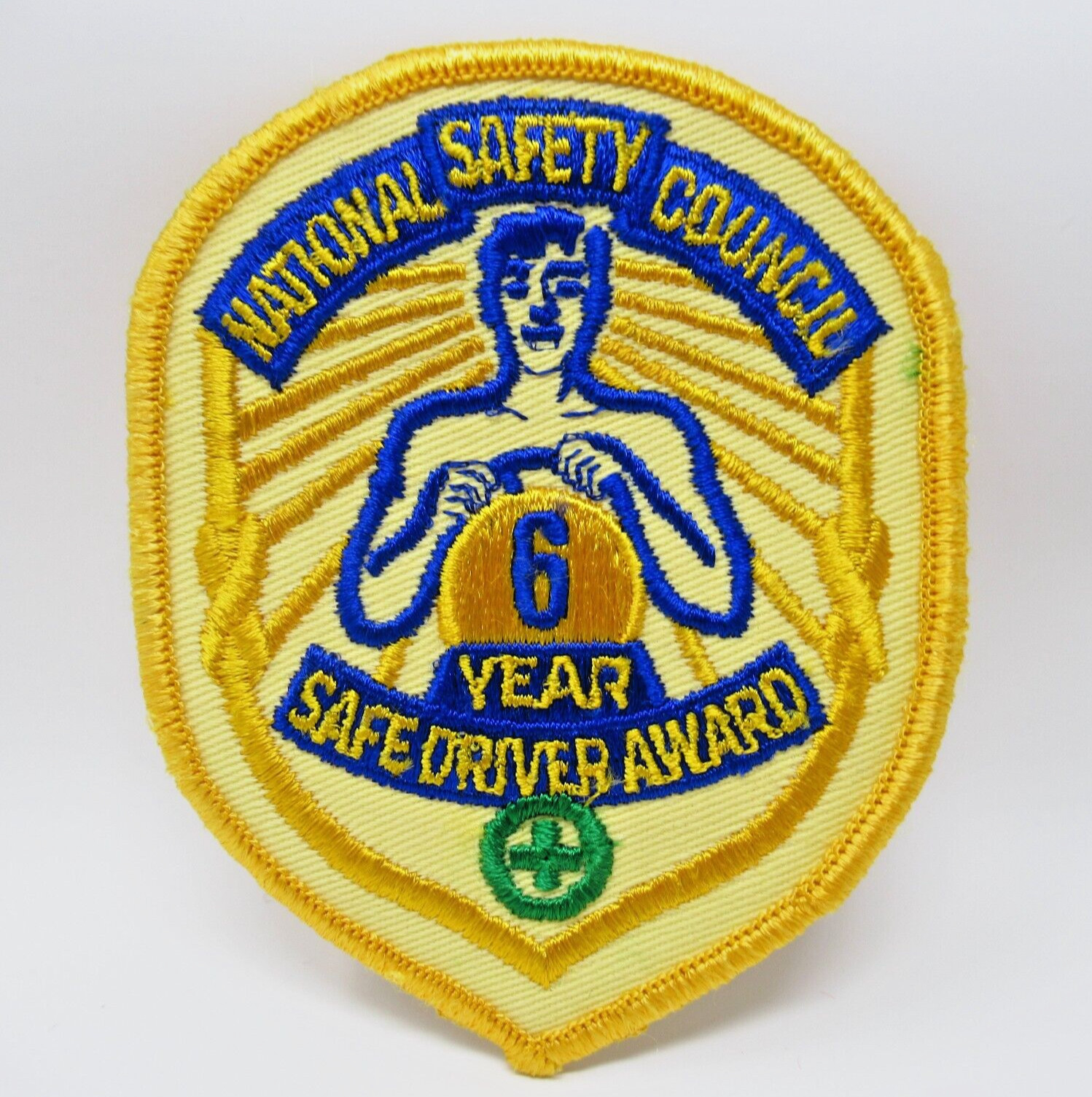 National Safety Council Safe Driver Award Patch 6 Year Vintage Embroidered