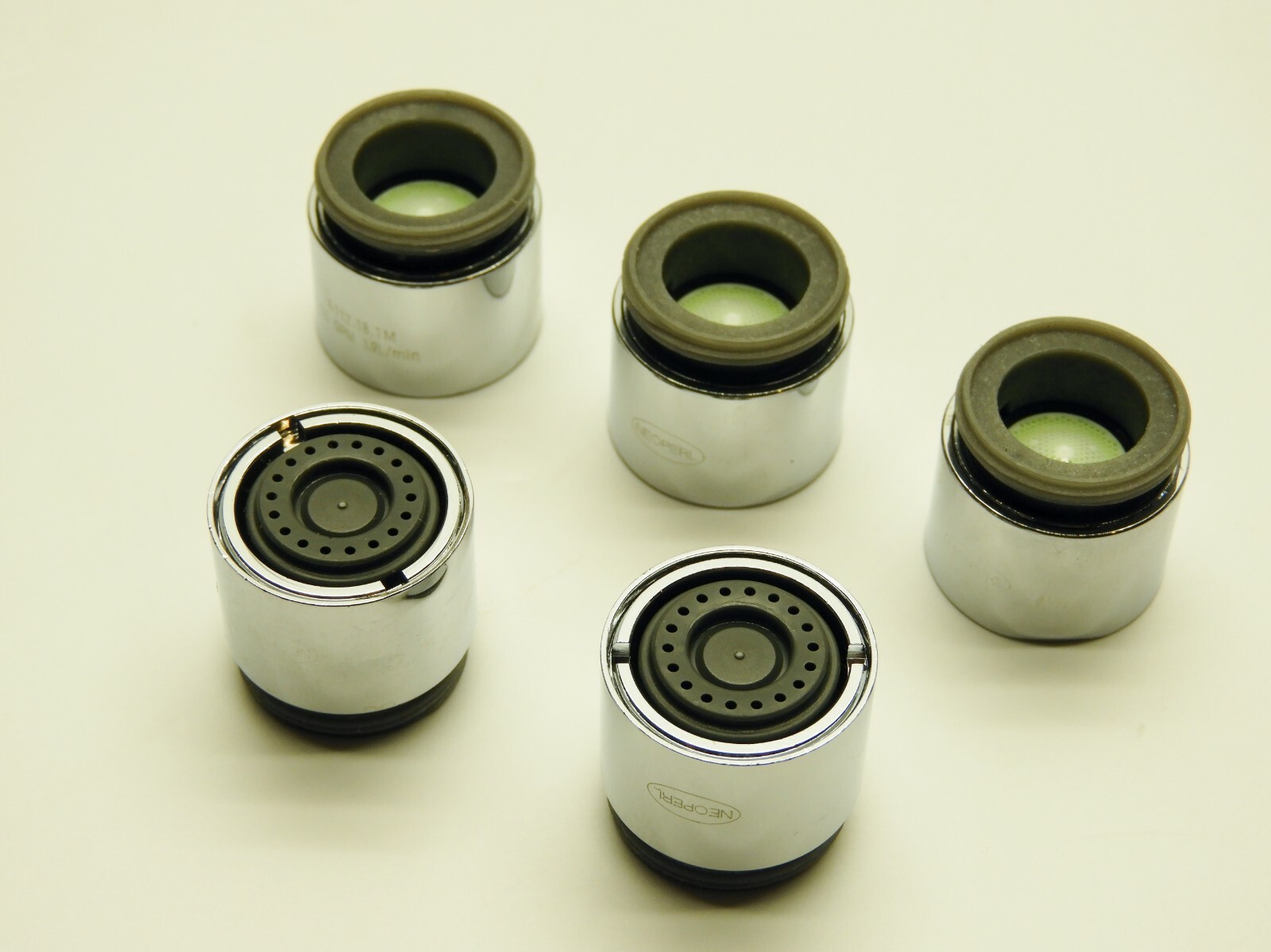 LOT of 5 Neoperl 0.5 GPM Dual Thread Faucet Aerator TAMPER PROOF A112.18.1M