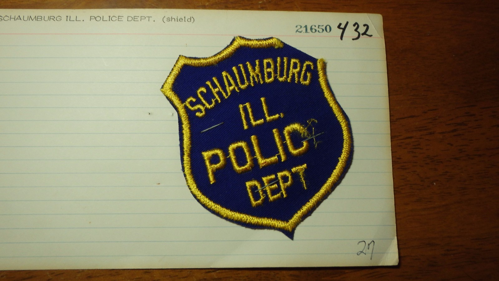 SCHAUMBURG ILLINOIS VEST PATCH BX SP #432