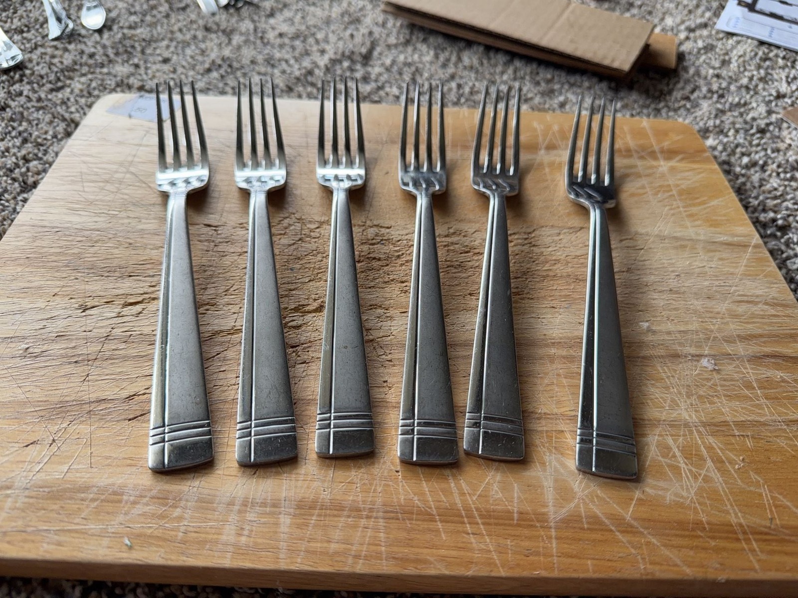 Set of 6 Oneida Stainless Steel Dinner Forks