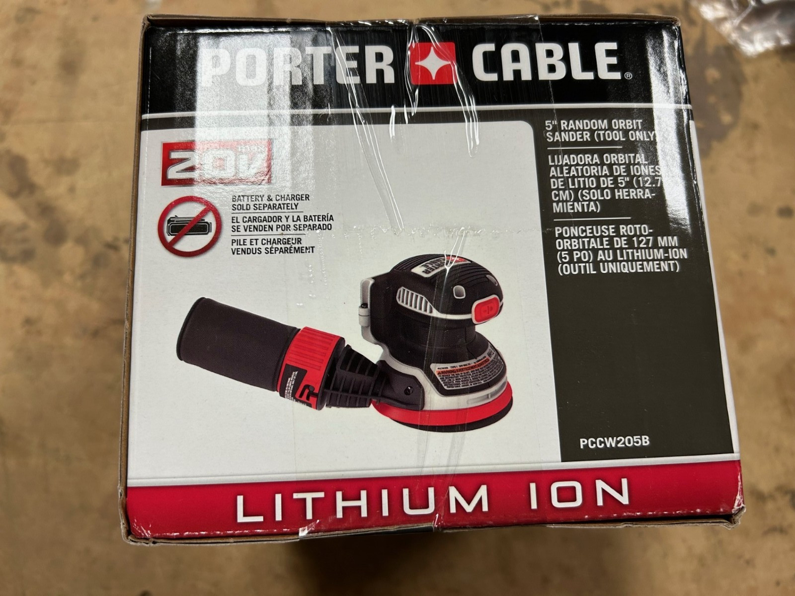 Porter Cable PCCW205B 20V Max Cordless 5" Random Orbital Sander