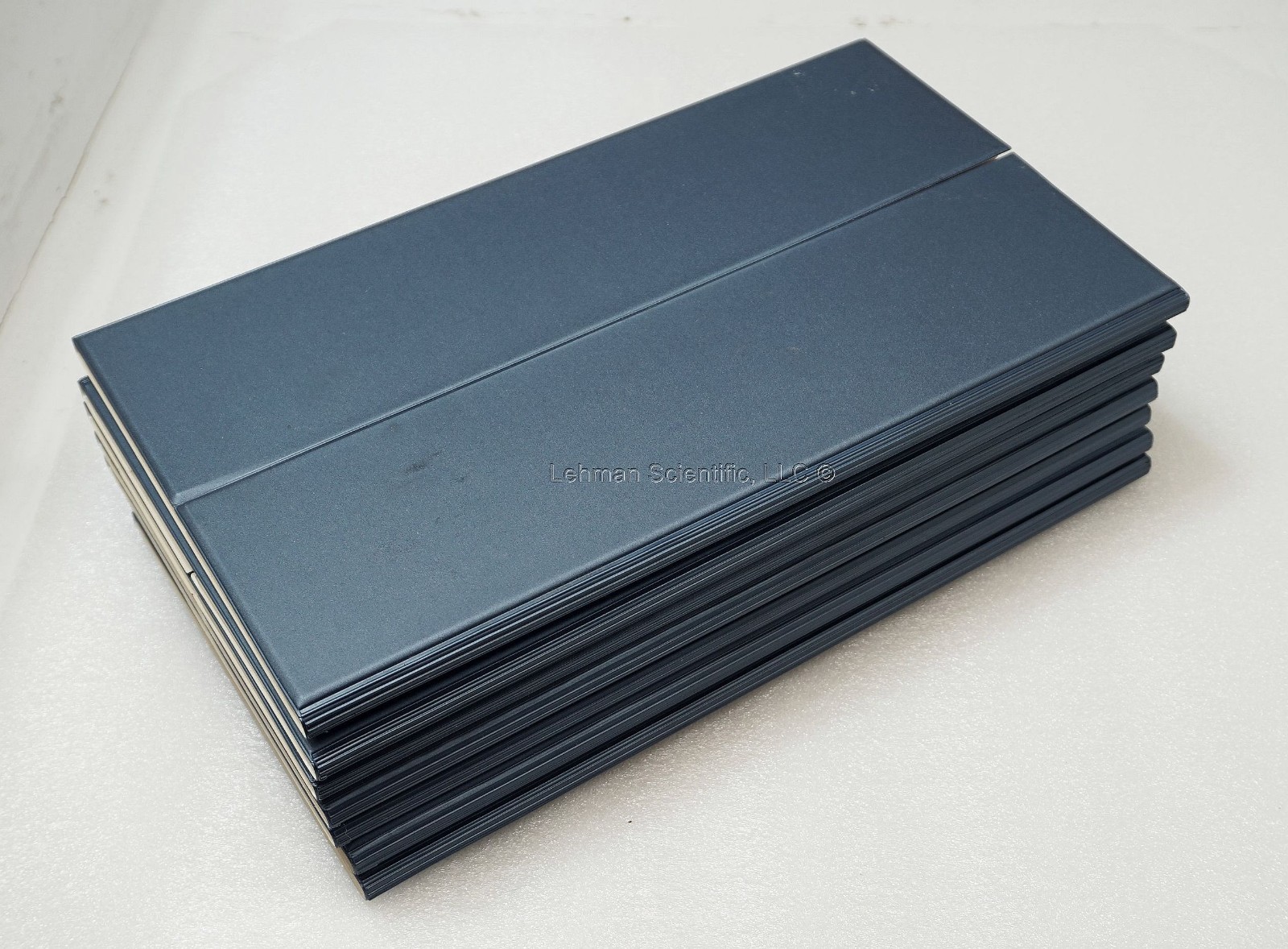 Microscope Slide Storage Cases, 7 each, 20-place, book style, vinyl covers.