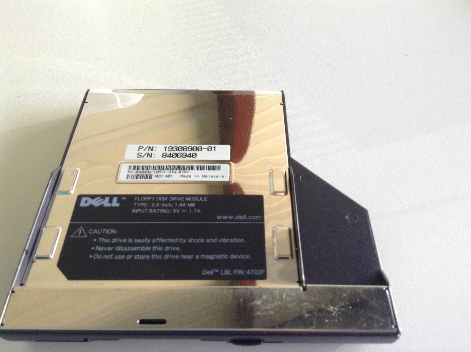 KK10: Dell 19308900-01 3.5" Floppy Internal Laptop Disk Drive