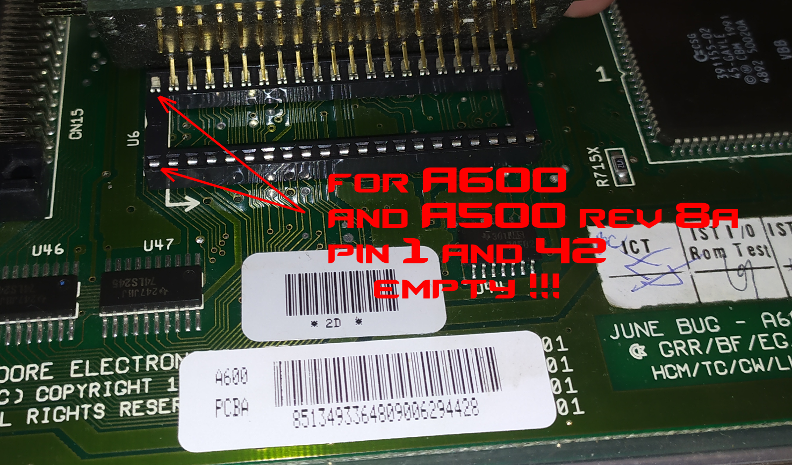 Amiga 500 , kickstart switcher adapter + 8 kickstarts in one !