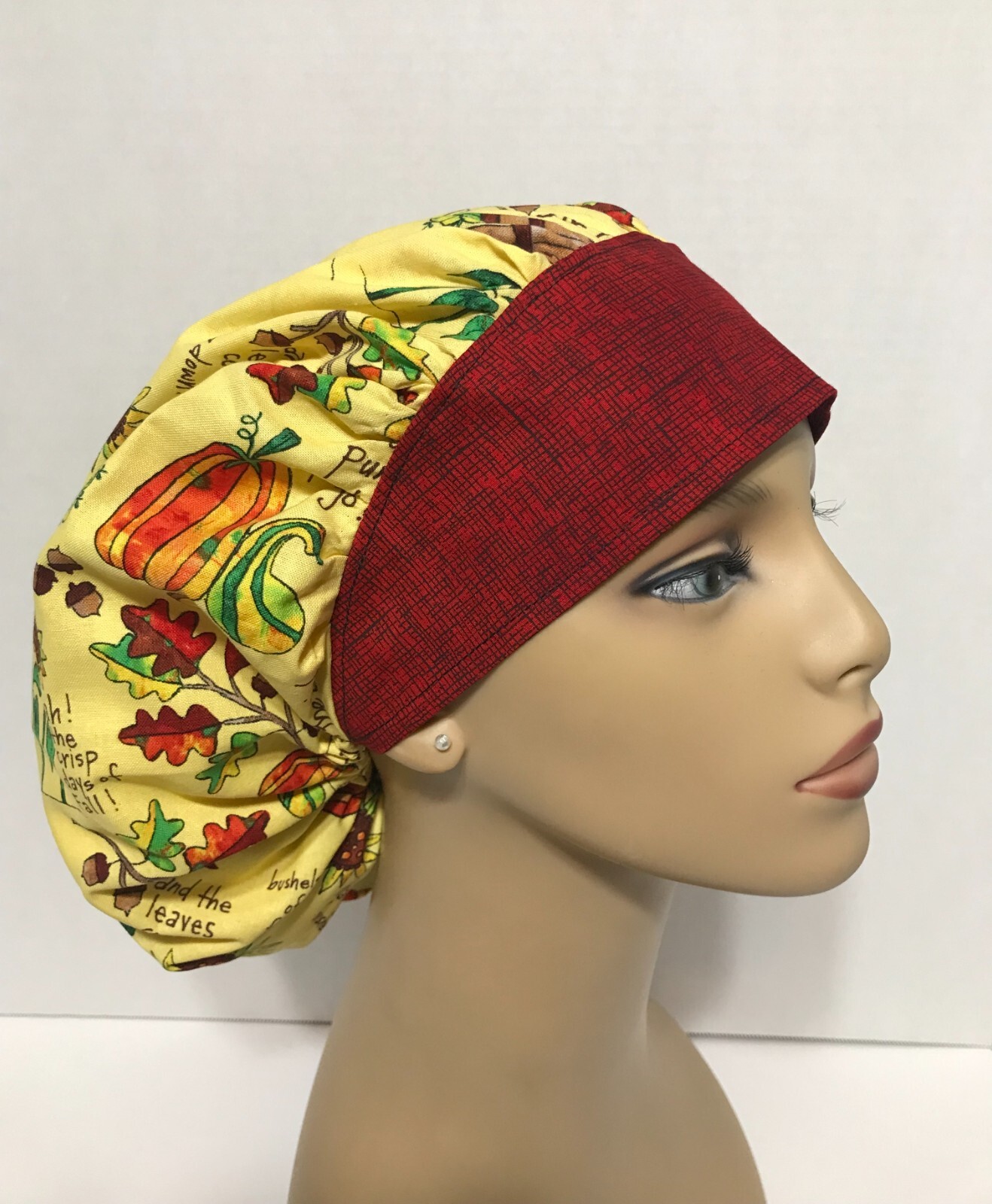 Bouffant Scrub Cap - Whimsical Autumn/Fall Print