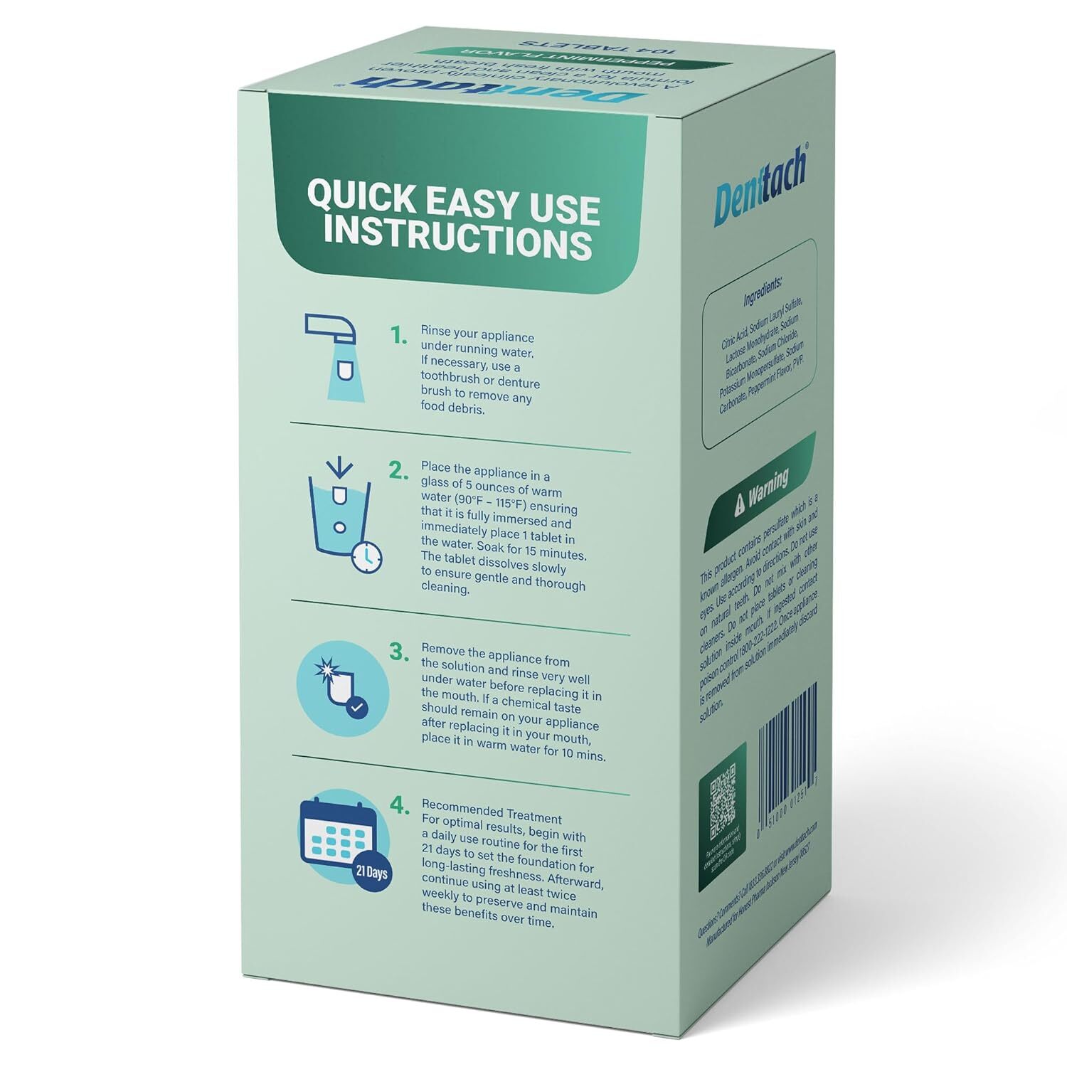 Clean Retainer and Denture Cleaner Tablets, Denture Cleaning Tablets Deep Cleans