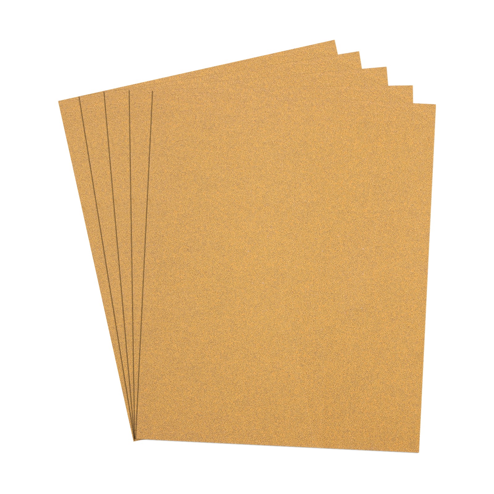 5 Pcs 100 Grit Dry Sandpapers, 9 x 11 Inch Sand Papers, Gold