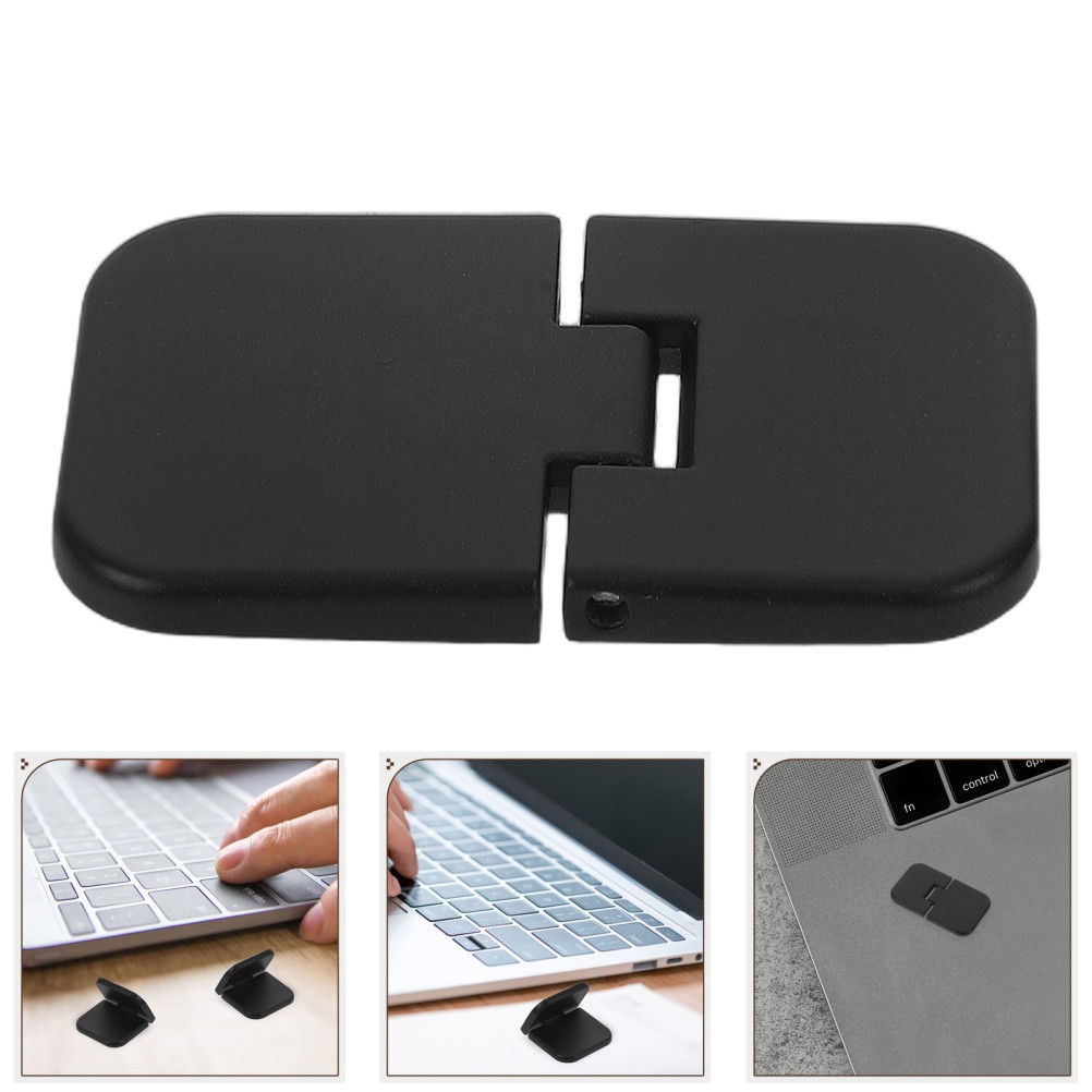2Pcs Durable Zinc Alloy Laptop Risers Black Self Adhesive Cooling Stand for Desk