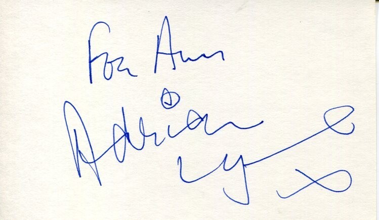 Adrian Lyne Director Unfaithful Lolita Fatal Attraction Flashda Signed Autograph