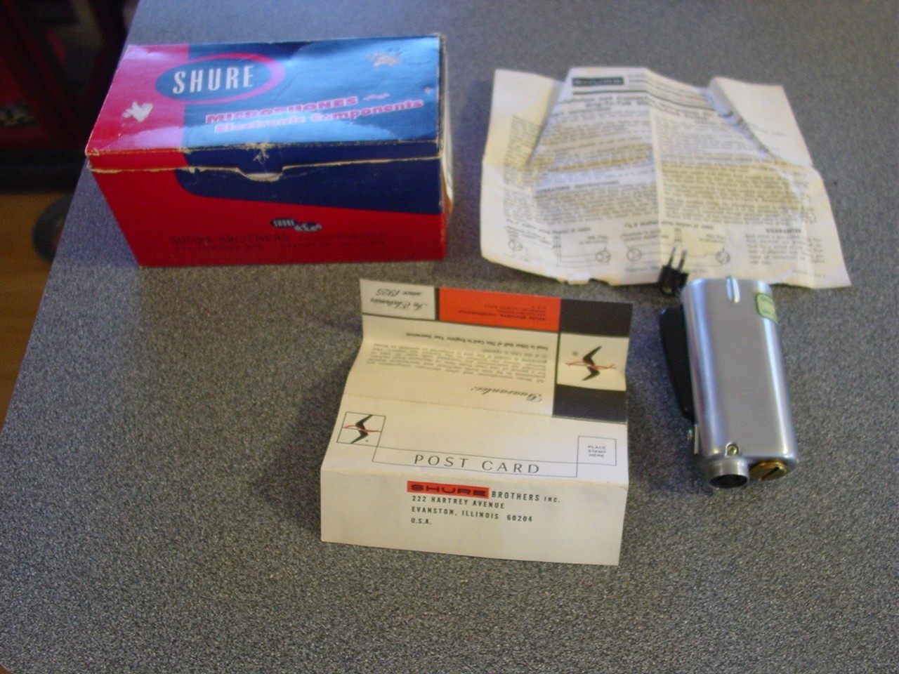 Vintage 1950-60's SHURE A88A Grip-To-Talk Switch "New In Box" with Instructions