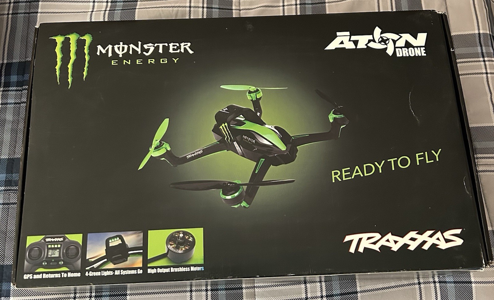 TRAXXAS ATON MONSTER DRONE RARE COMPLETE IN BOX WITH SLEEVE UNOPENED COLLECTION