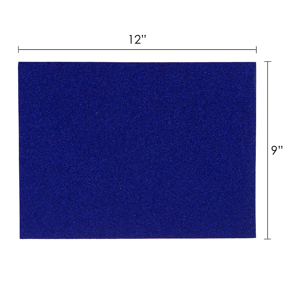 Mega Crafts - 9" x 12" Metallic Glitter EVA Foam Sheets - Dark Blue, 6PCS