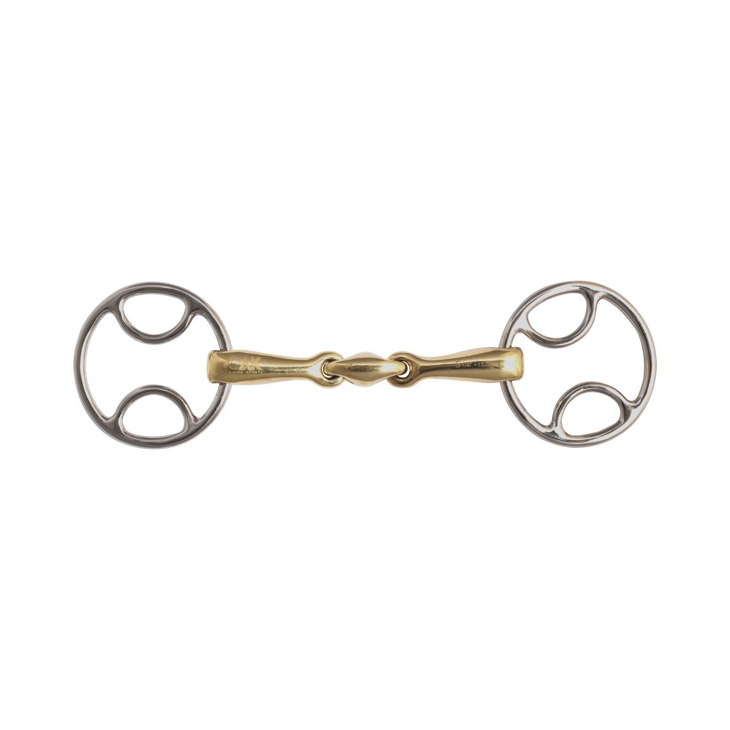 AK Loose Ring Beval Bit with Double Jointed in German Silver Mouthpiece