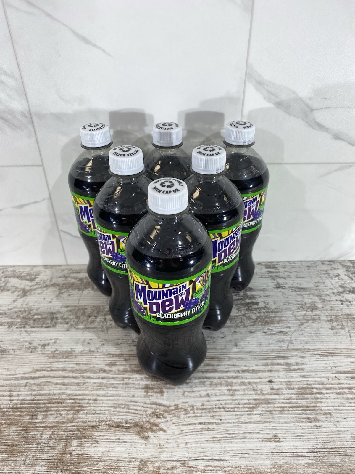 Mountain Dew BlackBerry Citrus Bottle 20 oz Lot of 6 Casey’s Midwest Exclusive