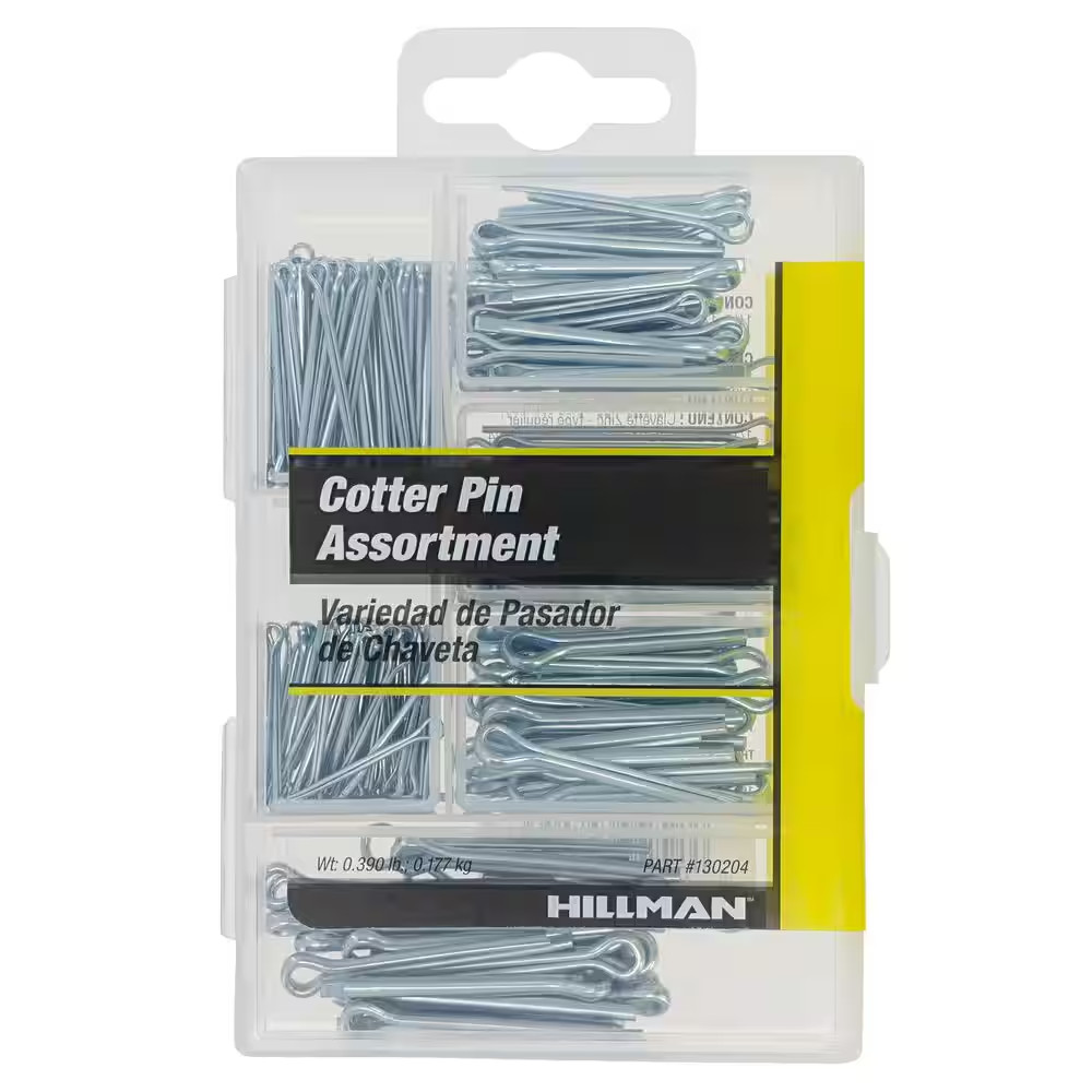 Zinc Cotter Pin Assorted Kit (180-Pack)