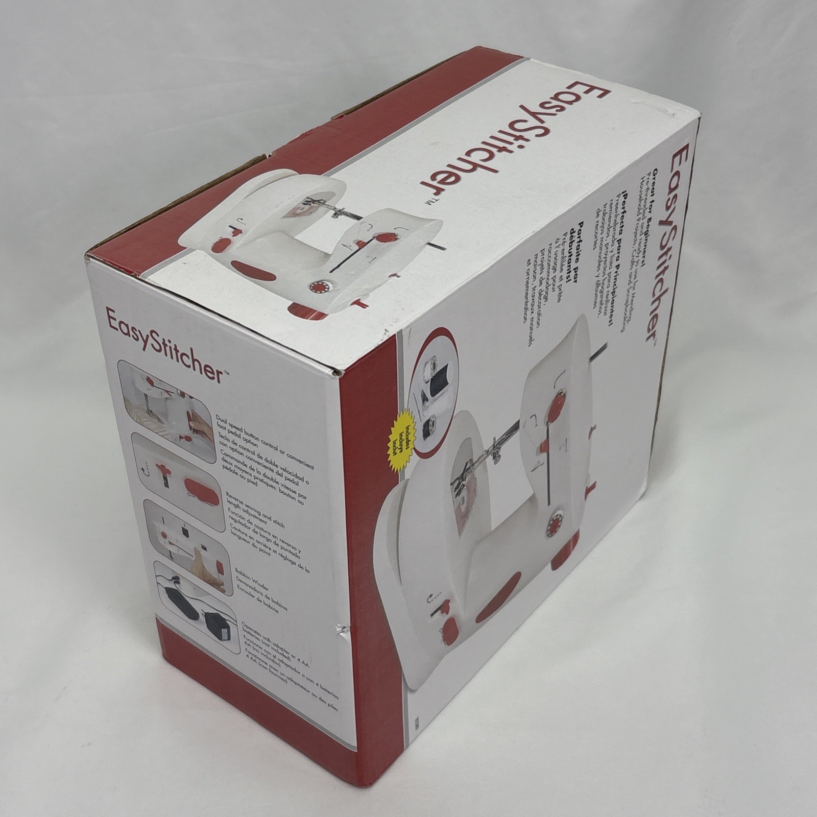 Easy Stitcher Table Top Sewing Machine Electric or batteries Bobbin winder NEW