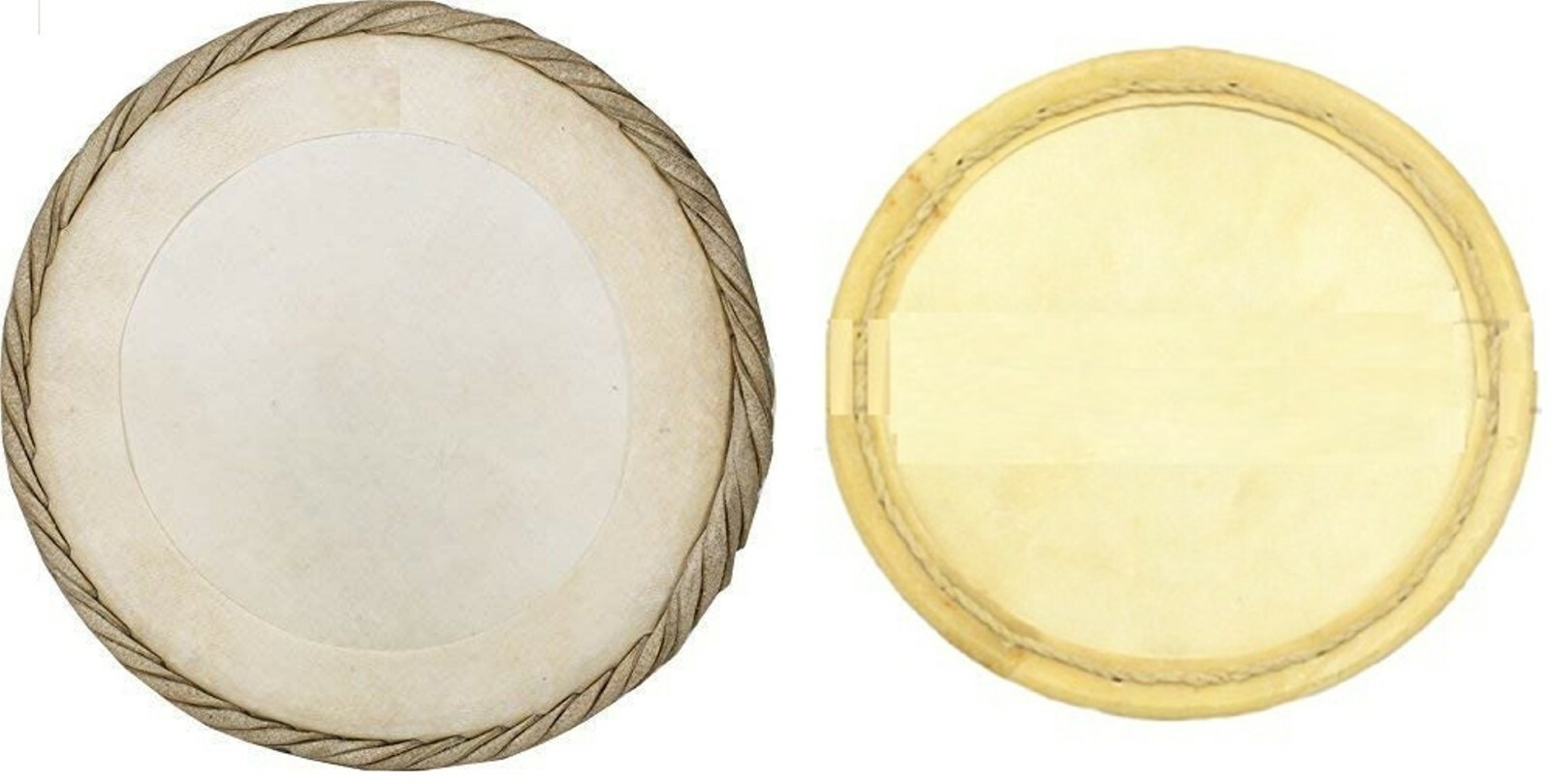 Professional Dholak 8.50" Inch Bayan Gajra Bass & 6.75" Inch Dayan Treble Skin