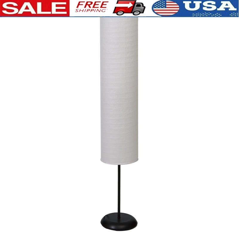 Collapsible Floor Lamp W/ Rice Paper Shade Indoor Lighting Living Room Bedroom