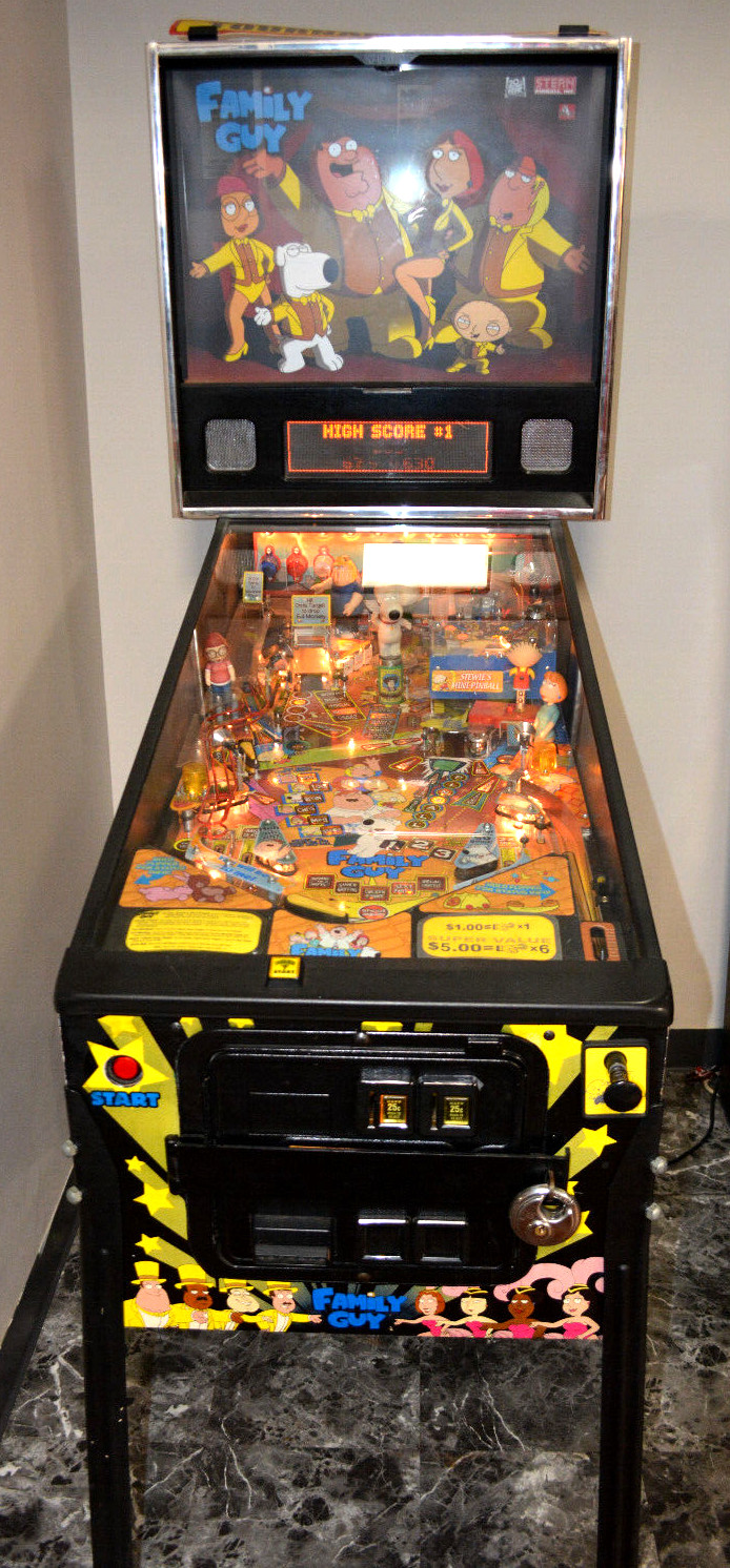 Stern FAMILY GUY pInball game-featuring Peter, Lois, Meg, Chris, Stewie &Brian !